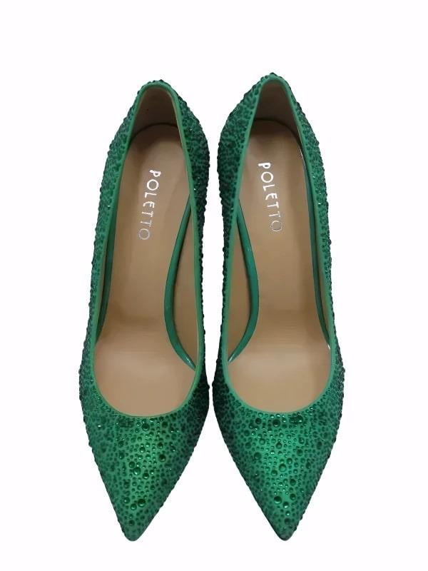 POLETTO  HAKİKİ DERİ YESIL Ayakkabı Gece/Abiye 2536 08 V1