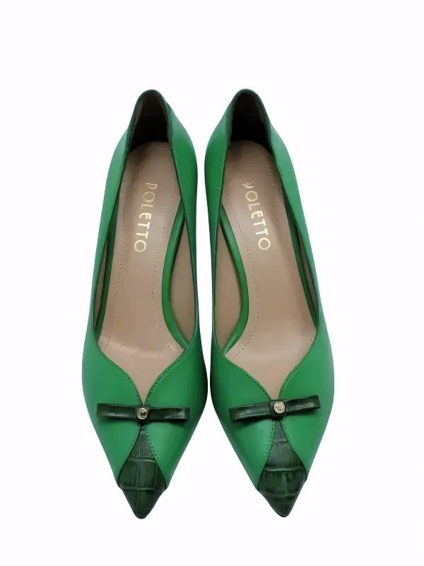POLETTO  HAKİKİ DERİ YESIL Ayakkabı Stiletto 9841 115