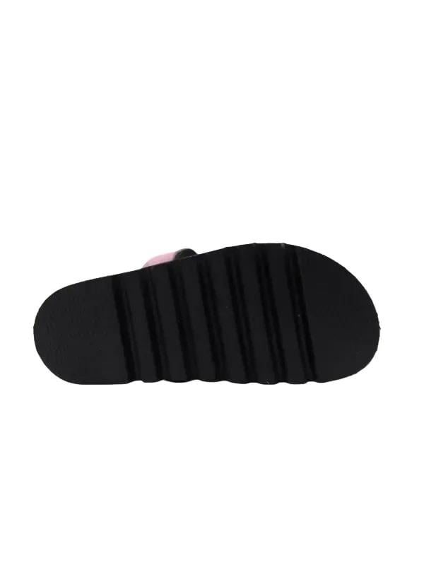 POLETTO  HAKİKİ DERİ YESIL-PEMBE Terlık Düz 69 678