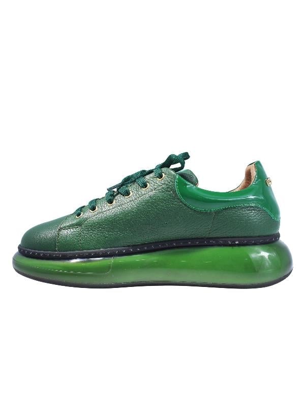POLETTO  HAKİKİ DERİ YESIL Sneaker Düz 777 01 V2