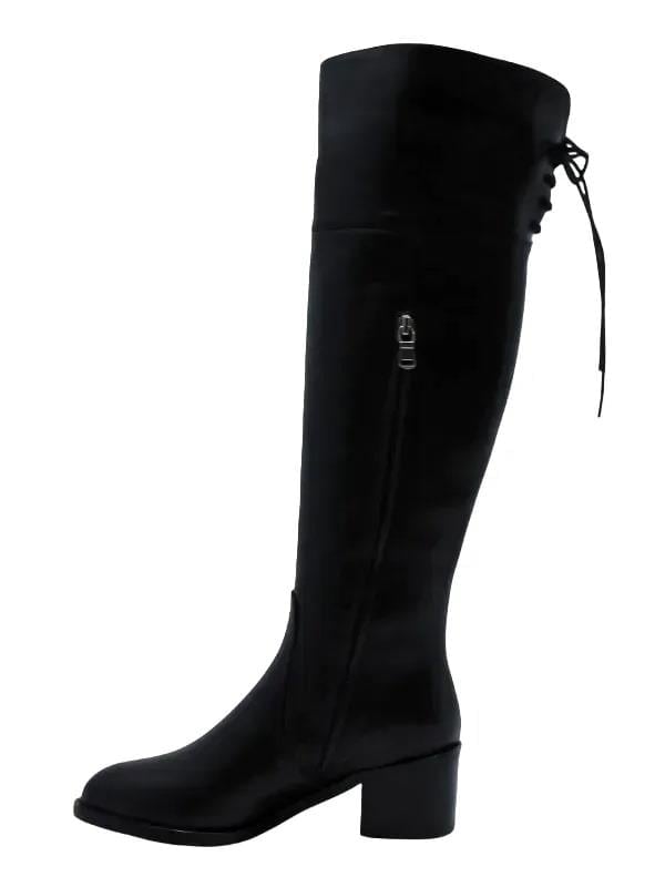 POLETTO  HAKİKİ DERİ/KÜRK ASTAR SIYAH Çizme Topuklu 3176 17 BFL YK