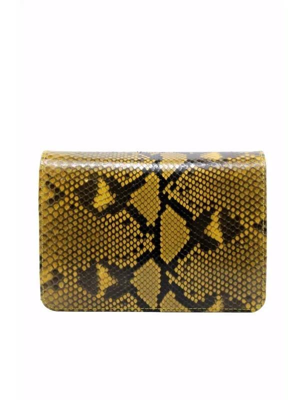 POLETTO  HAKİKİ YILAN/HAKİKİ DERİ SARI Çanta Omuz askılı CNT 802 V2 YLN