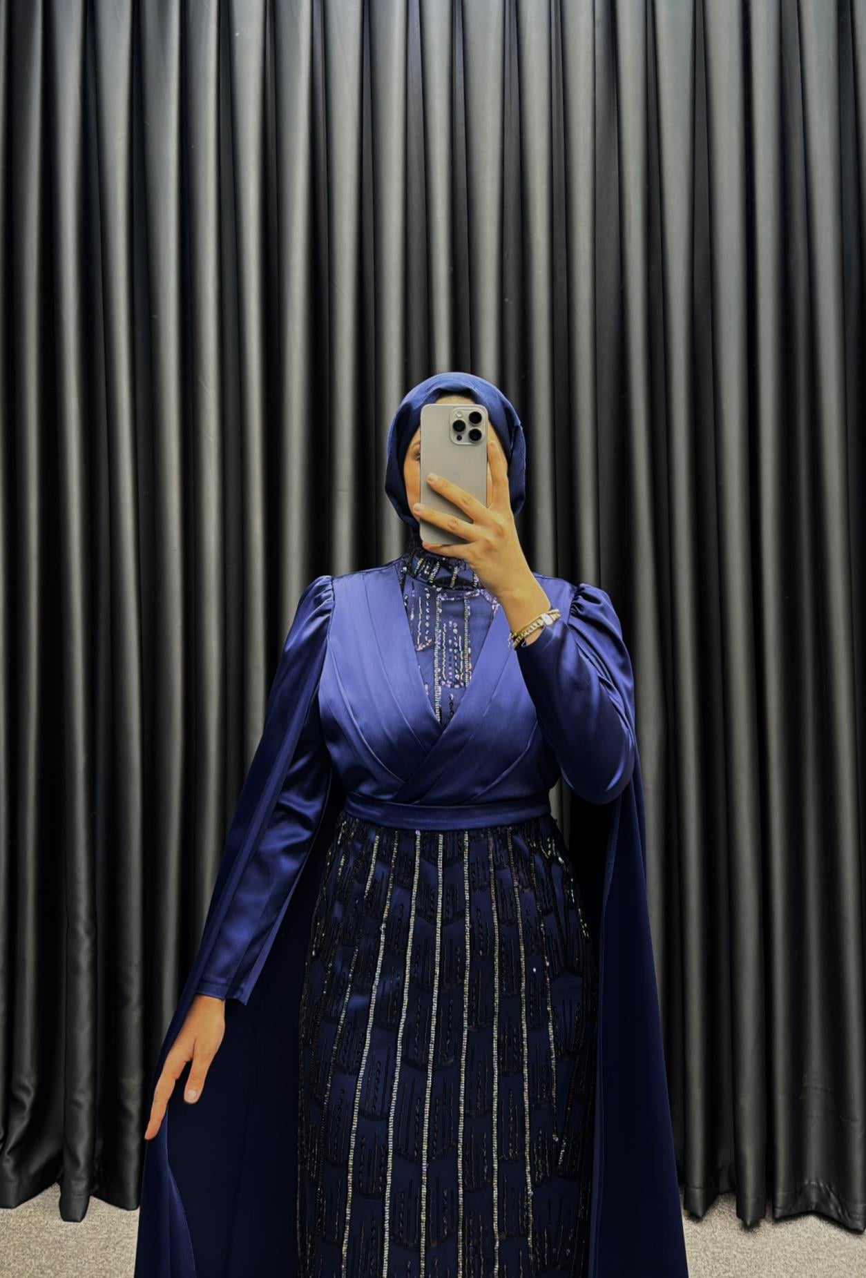 BEYHAN BUTİKAura Abiye Lacivert