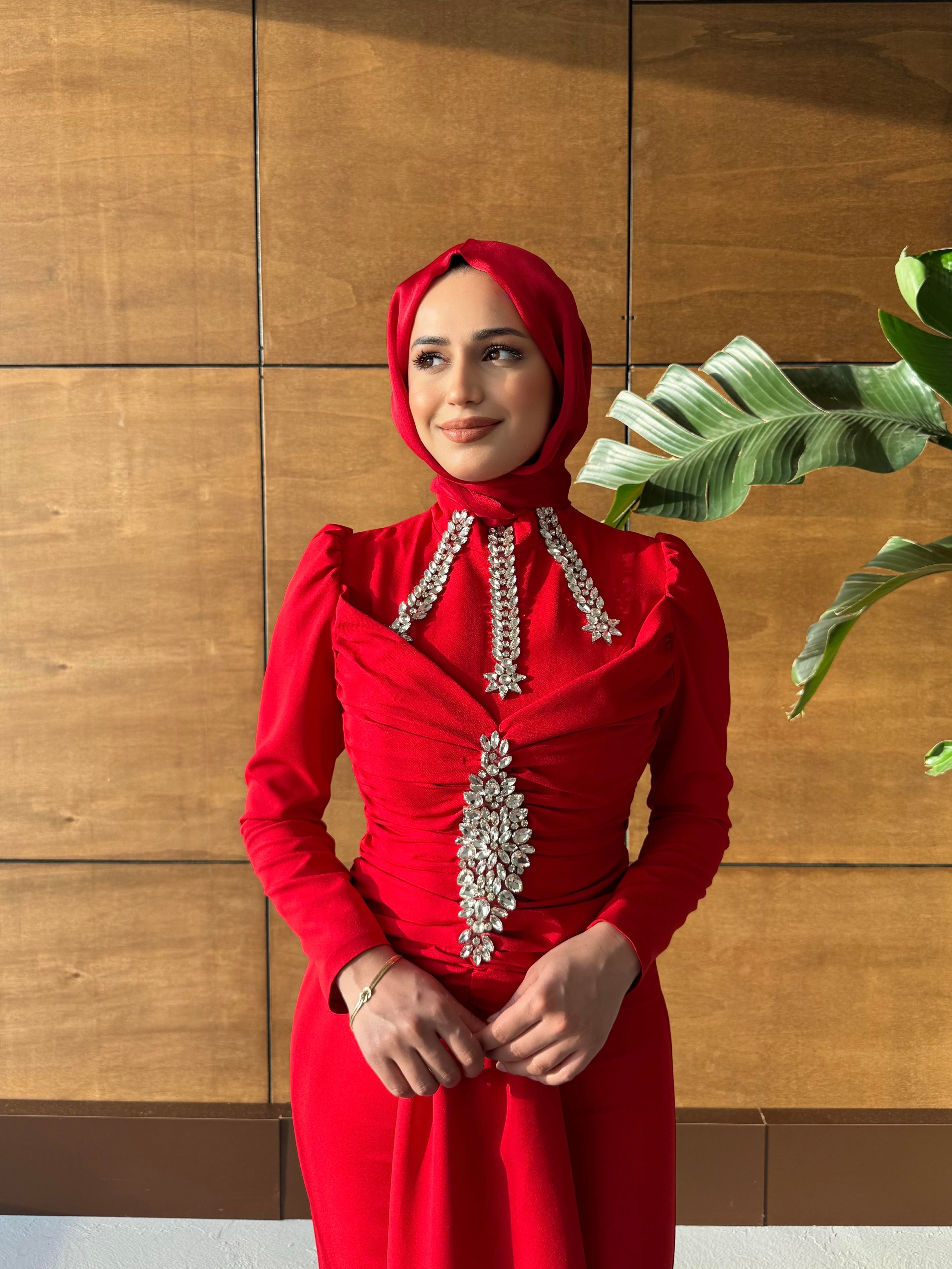 BEYHAN BUTİKDiva Abiye Kırmızı
