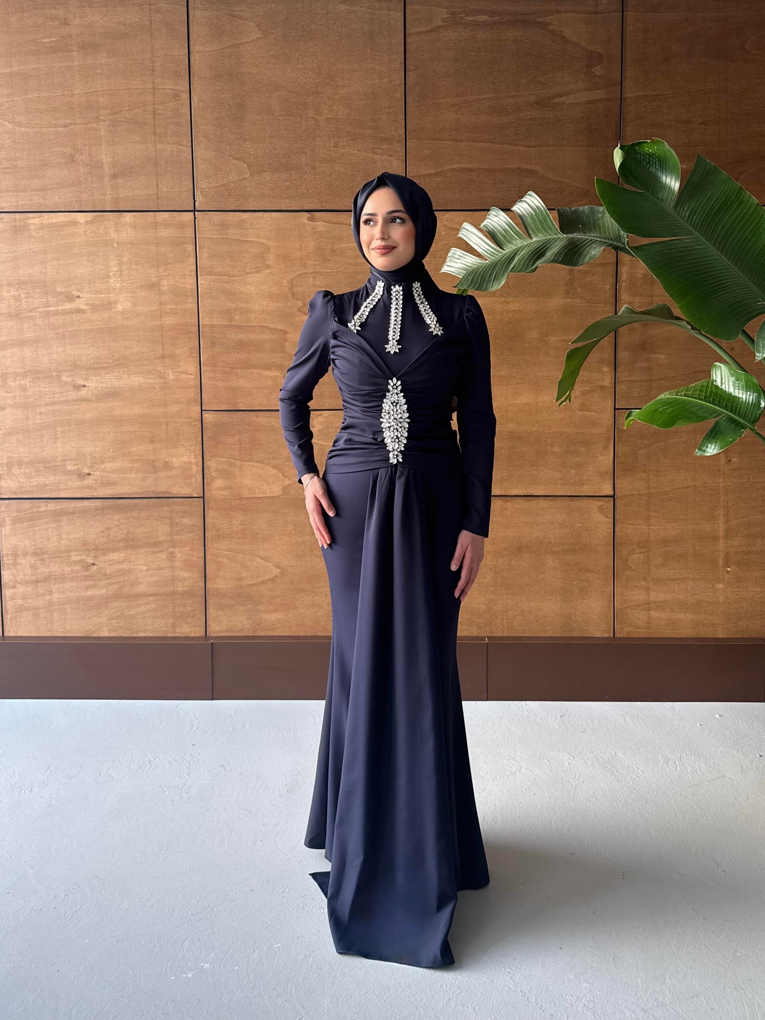 BEYHAN BUTİKDiva Abiye Lacivert