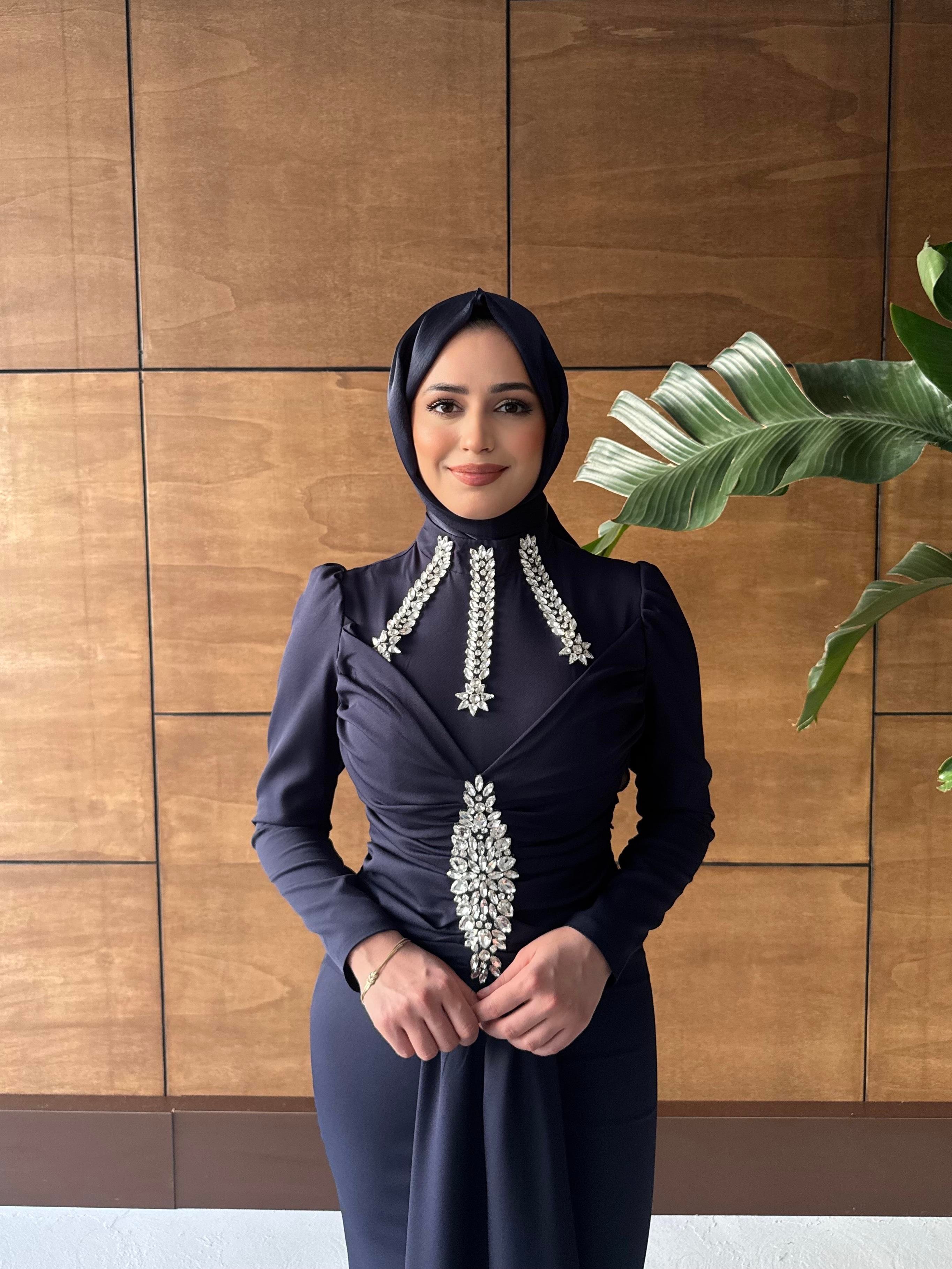 BEYHAN BUTİKDiva Abiye Lacivert