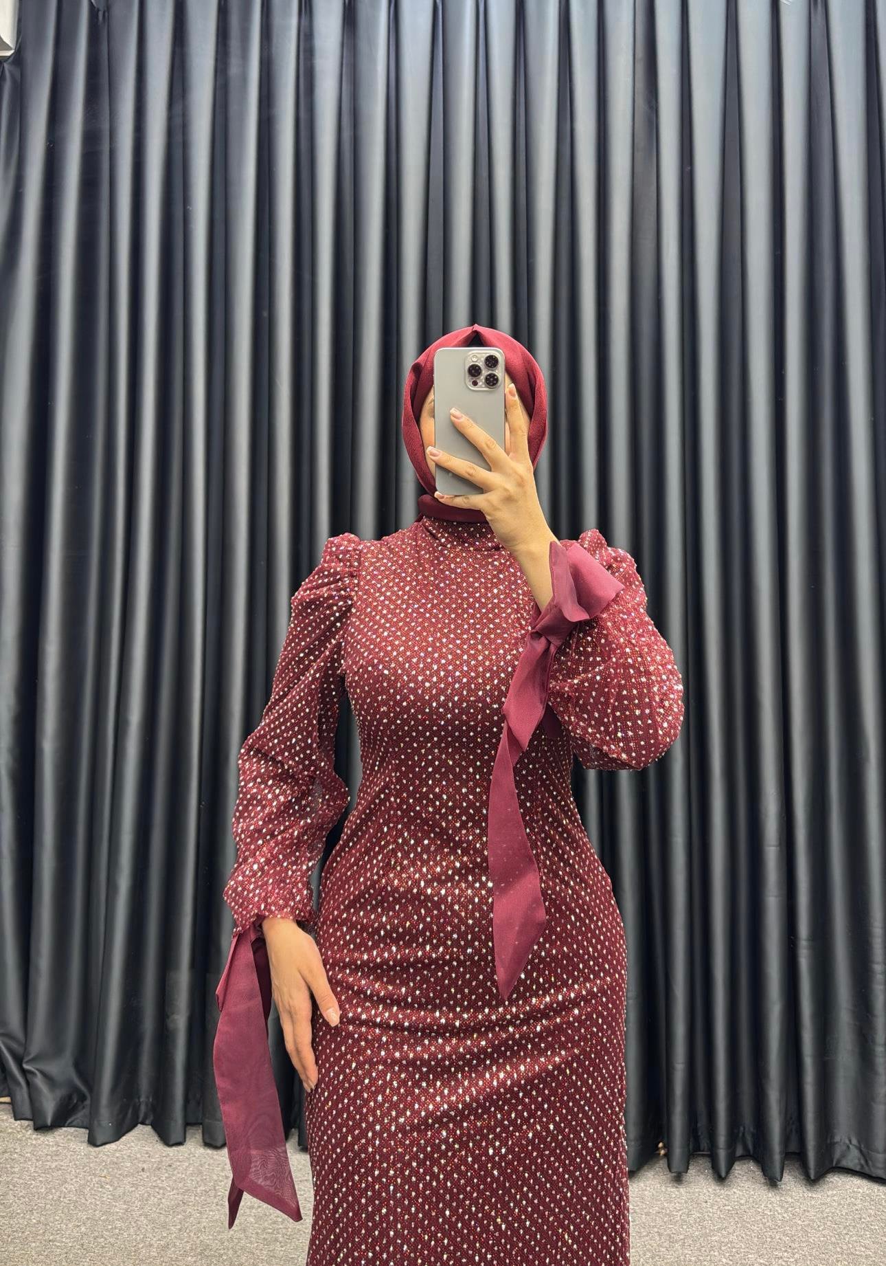 BEYHAN BUTİKEliza Abiye Bordo