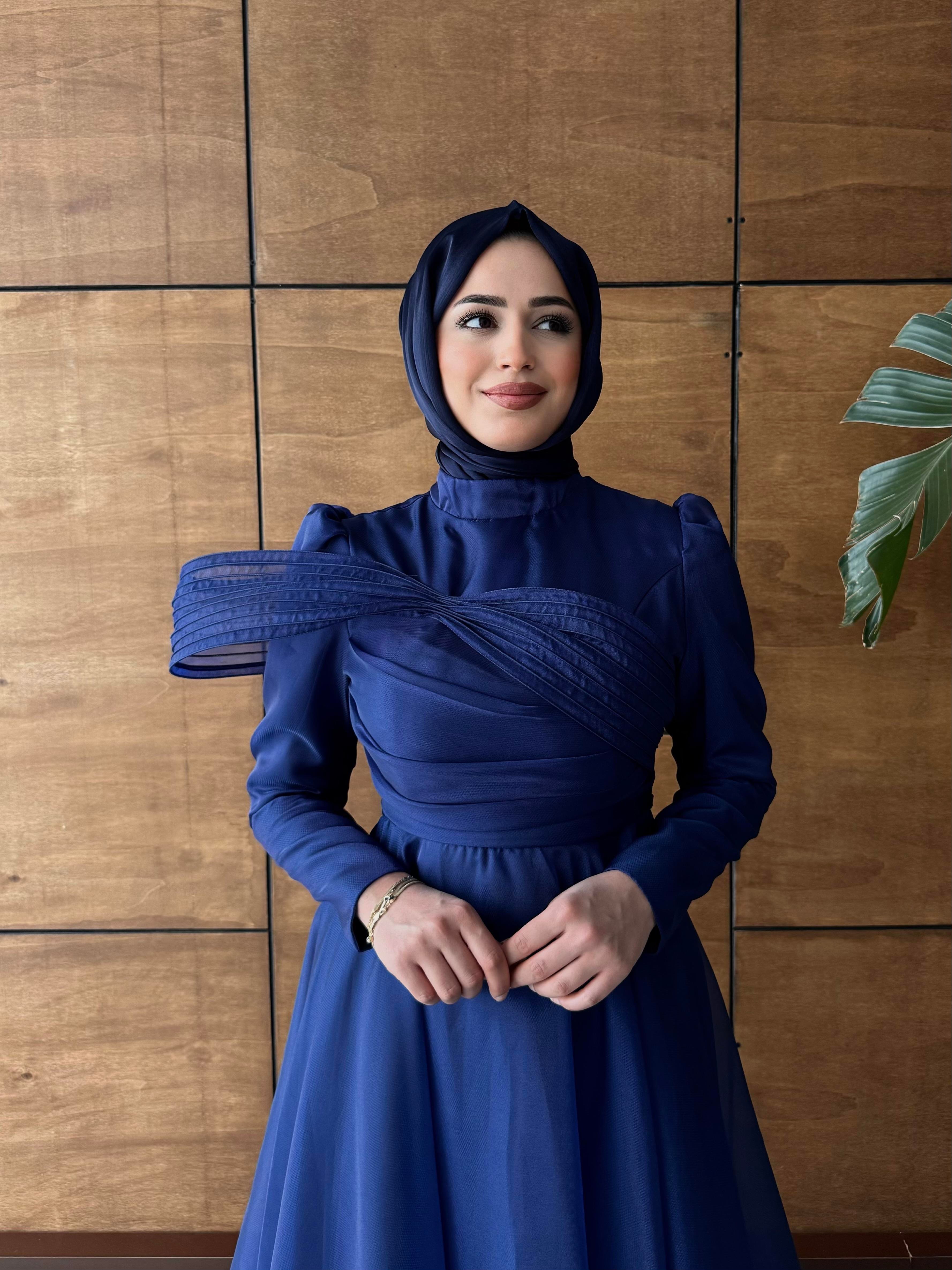BEYHAN BUTİKFatma Abiye Lacivert