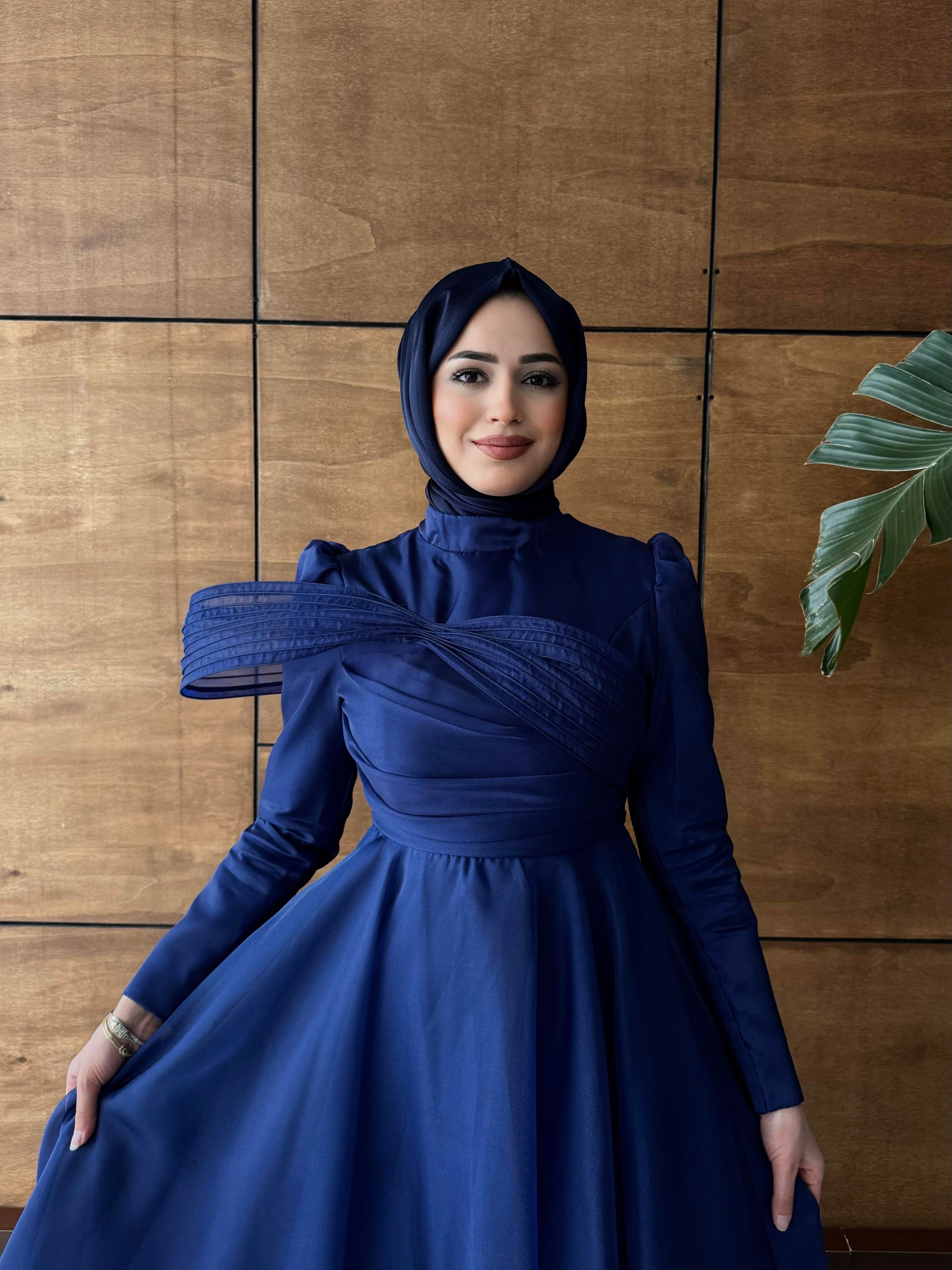 BEYHAN BUTİKFatma Abiye Lacivert