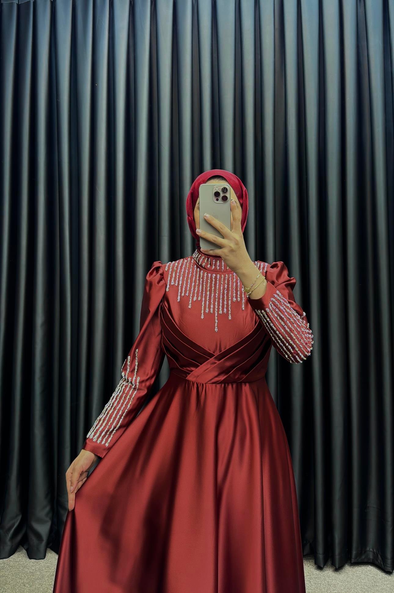 BEYHAN BUTİKHazel Abiye Bordo