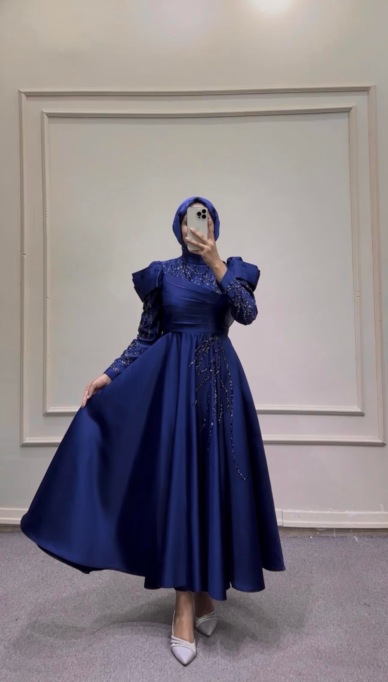 BEYHAN BUTİKHürrem Abiye Lacivert 