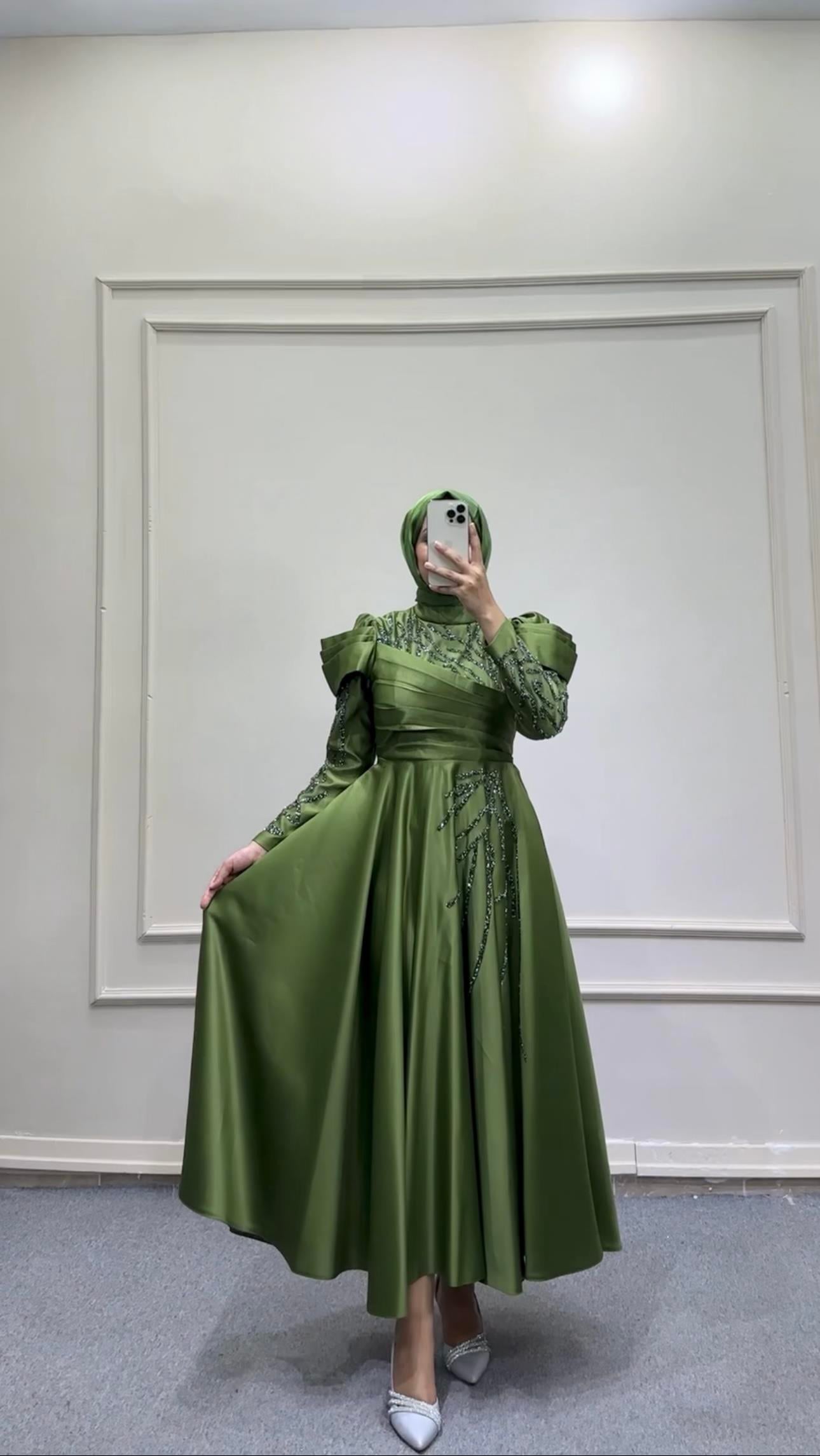 BEYHAN BUTİKHürrem Abiye Yağ Yeşil