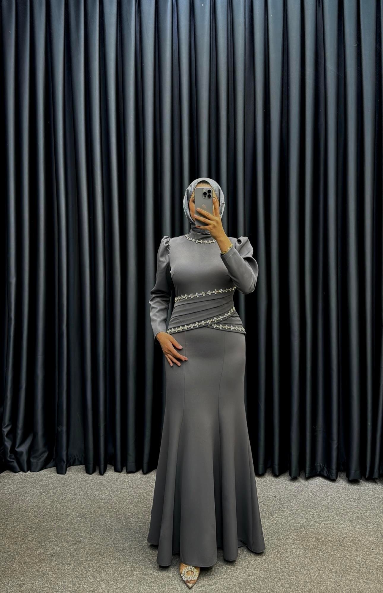 BEYHAN BUTİKLenora Abiye Antrasit