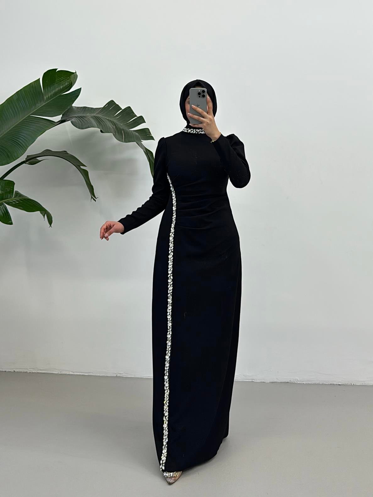 BEYHAN BUTİKSafir Abiye Siyah
