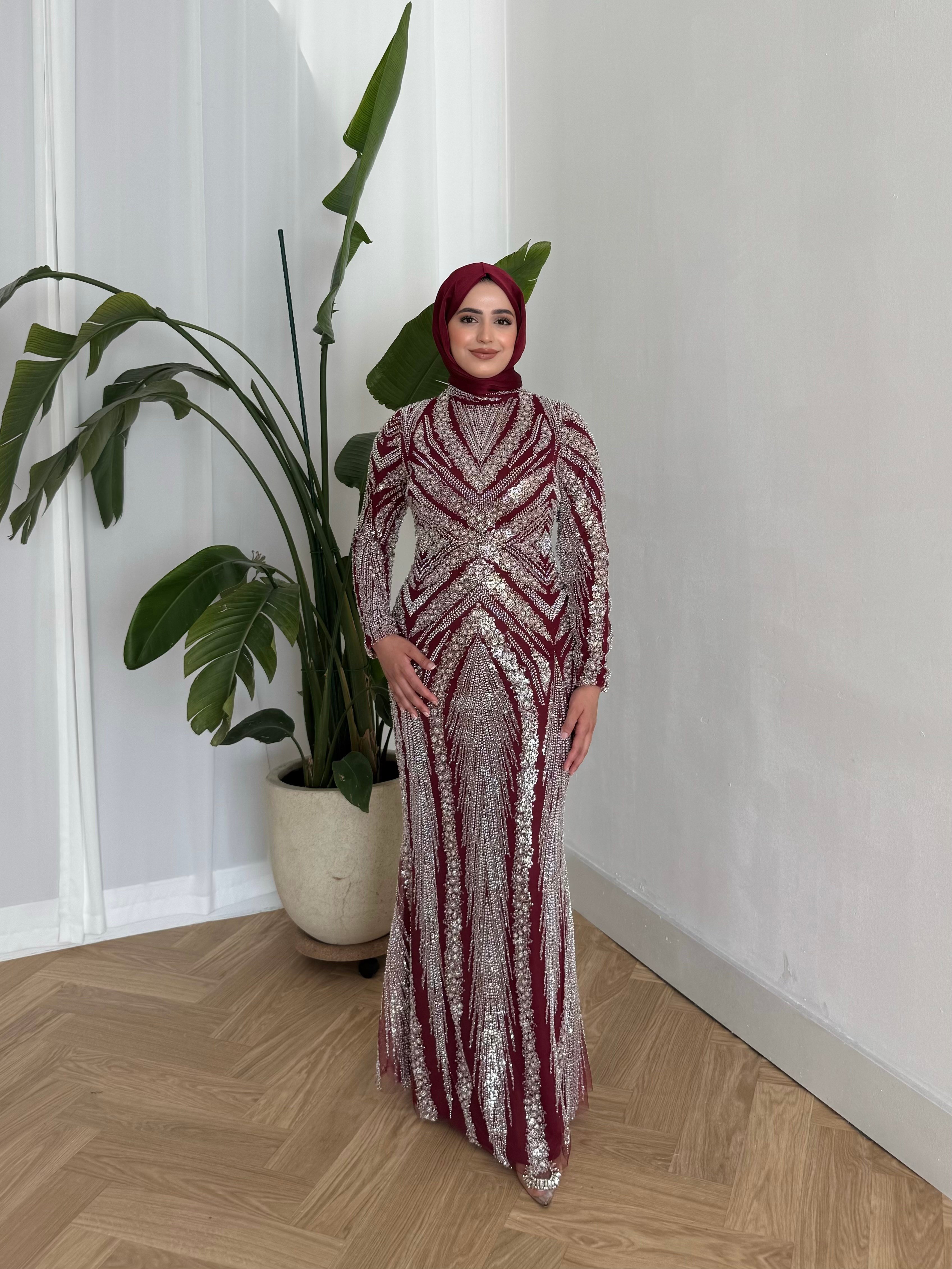BEYHAN BUTİKSevgi Abiye Bordo