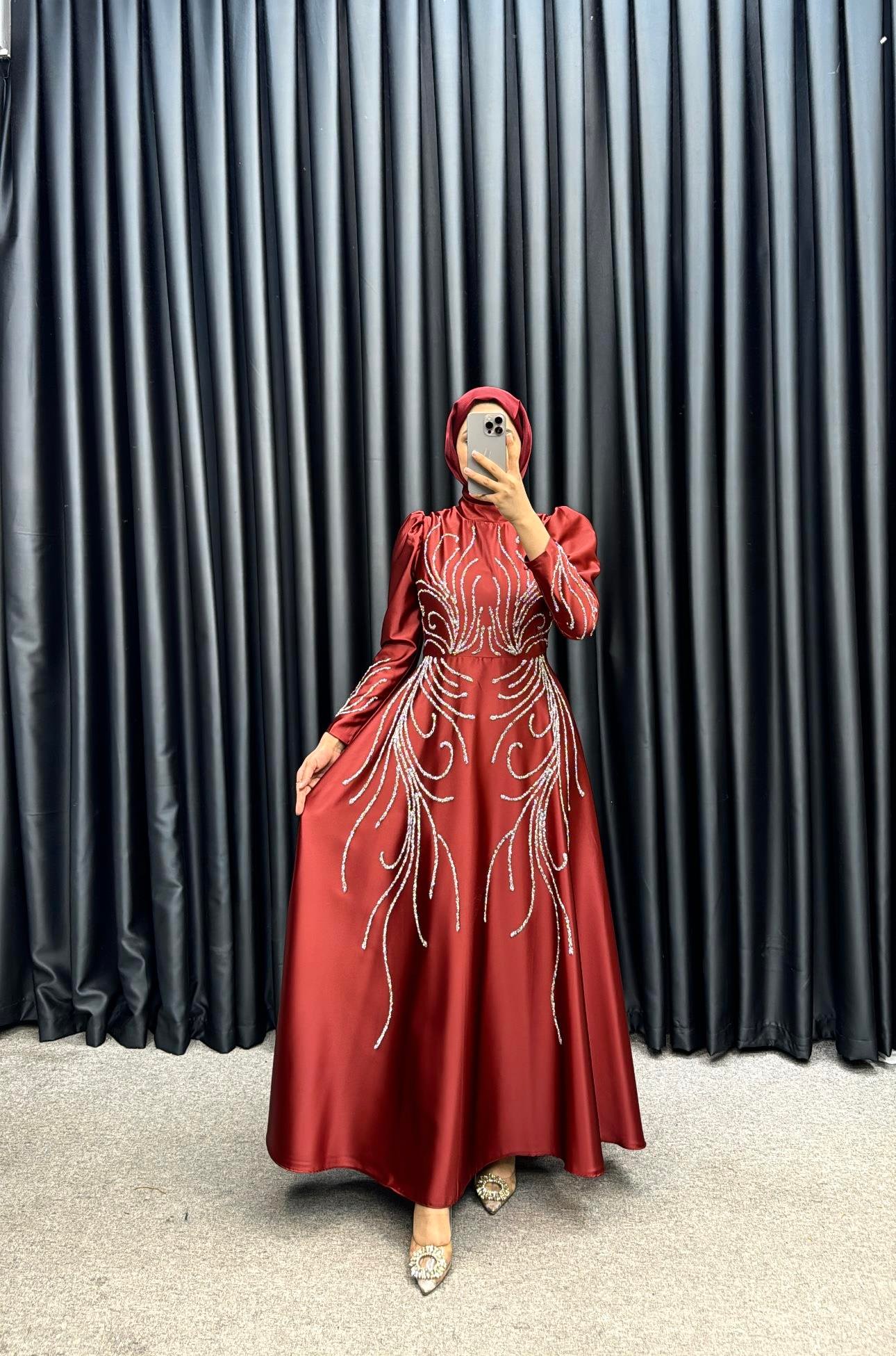 BEYHAN BUTİKSima Abiye Bordo