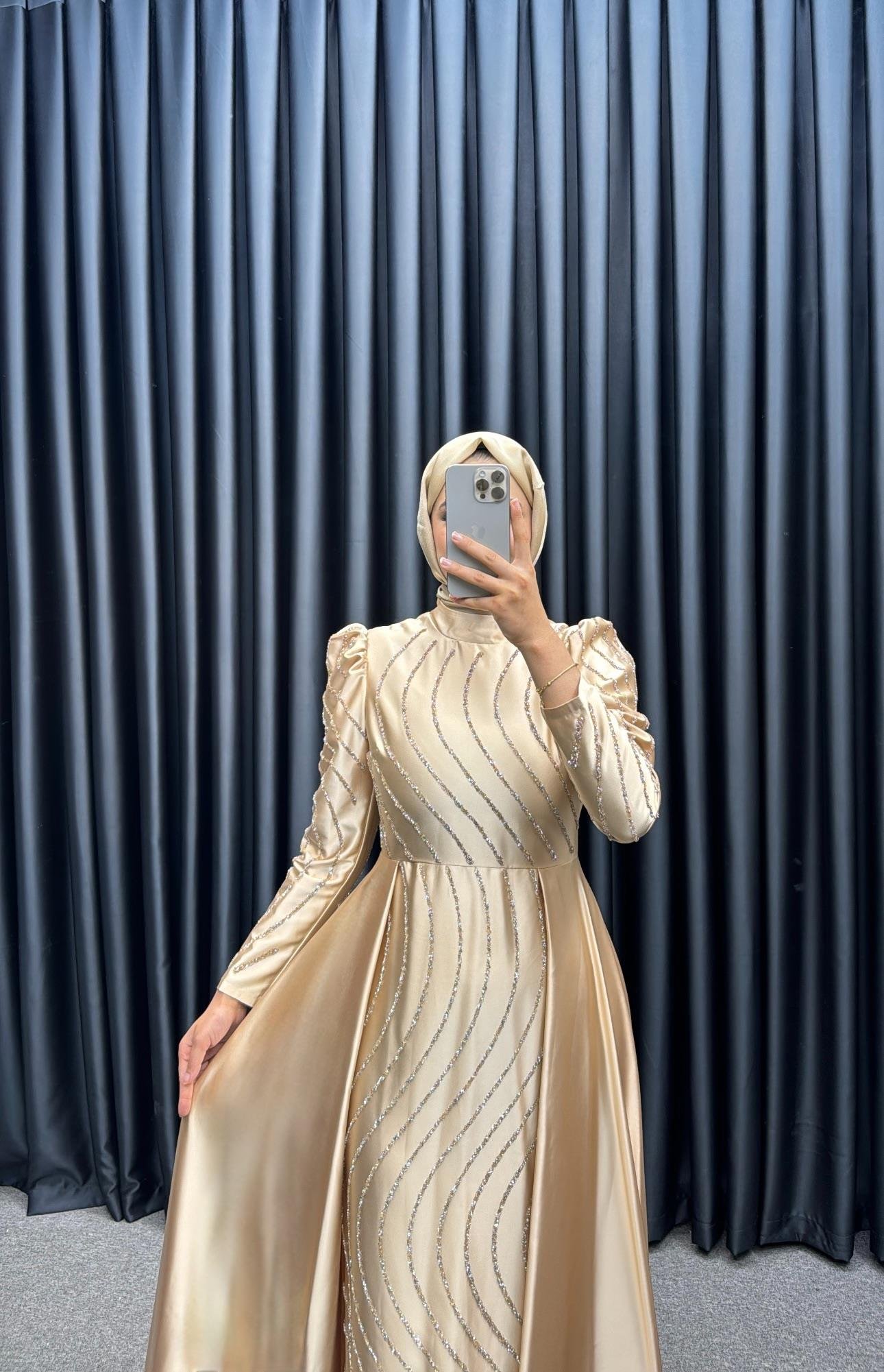 BEYHAN BUTİKYağmur Abiye Gold