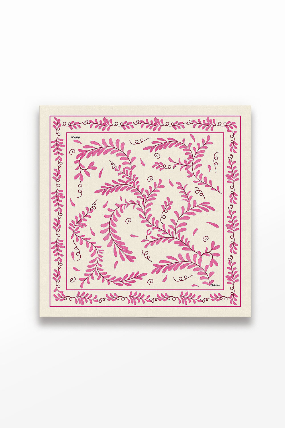 MODAL NATURE Eşarp Sarmaşık Desen - Pembe