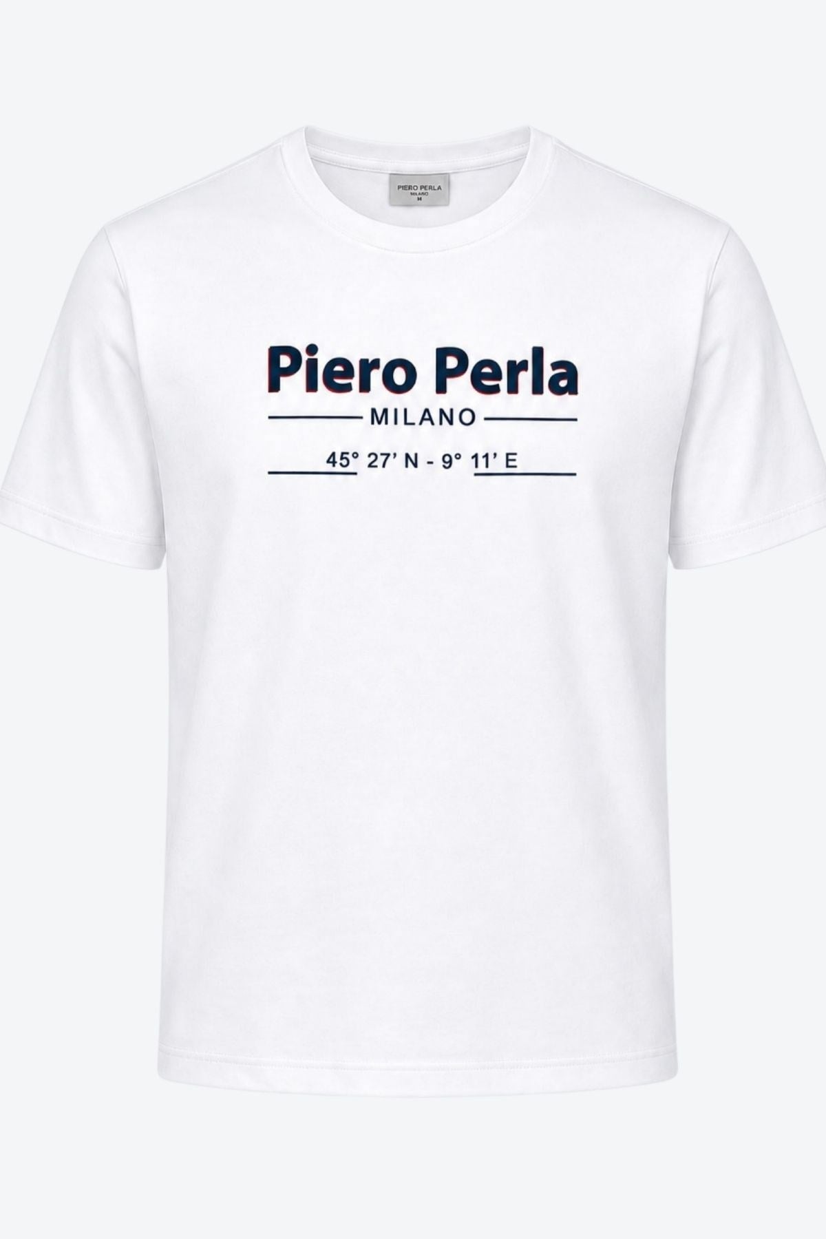 Erkek Bisiklet Yaka Milano Koordinat Baskı Detaylı Oversize Fit T-Shirt