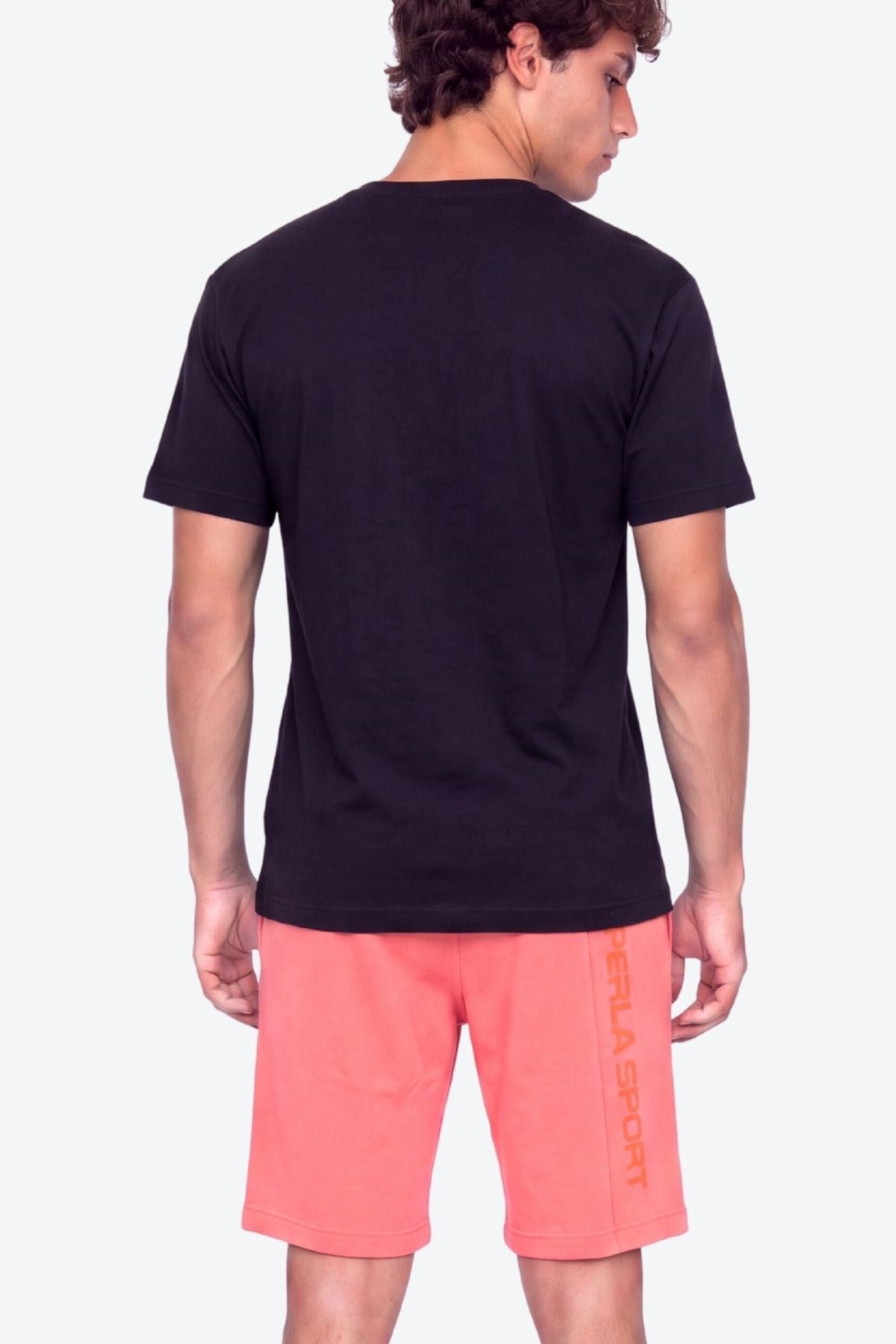 Erkek Bisiklet Yaka Milano Koordinat Baskı Detaylı Oversize Fit T-Shirt