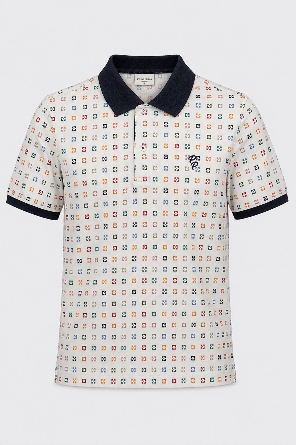 Erkek Metraj Baskı Detaylı Slim Fit Polo Yaka T-Shirt