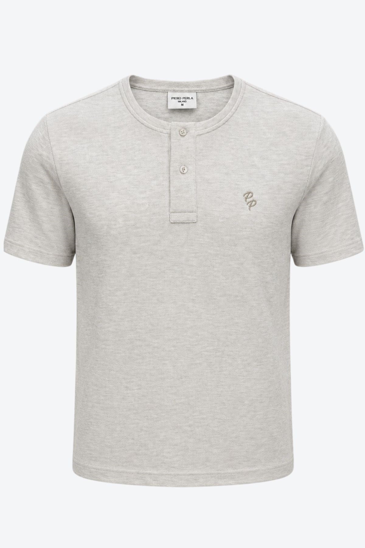 Eva Nakış Detaylı Hakim Yaka Regular Fit Erkek T-Shirt