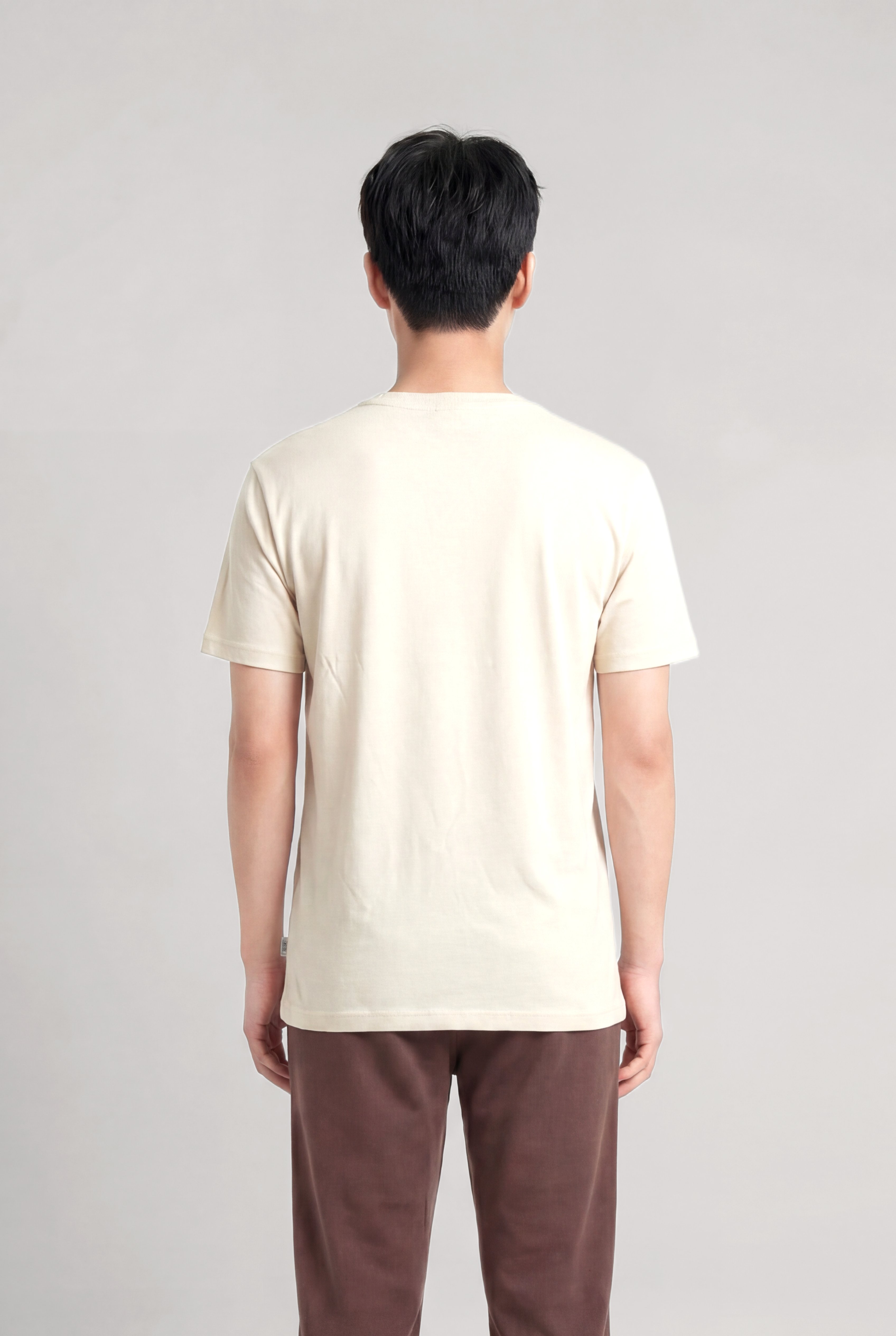 Jaguar Baskı Detaylı Bisiklet Yaka Regular Fit Erkek Sütlü Kahve T-Shirt