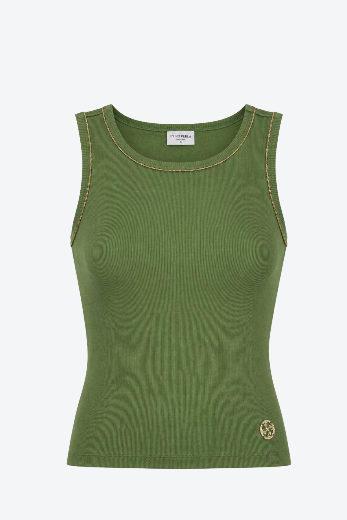 Kadın Bisiklet Yaka Metal Logo Detaylı Ekstra Slim Fit Atlet