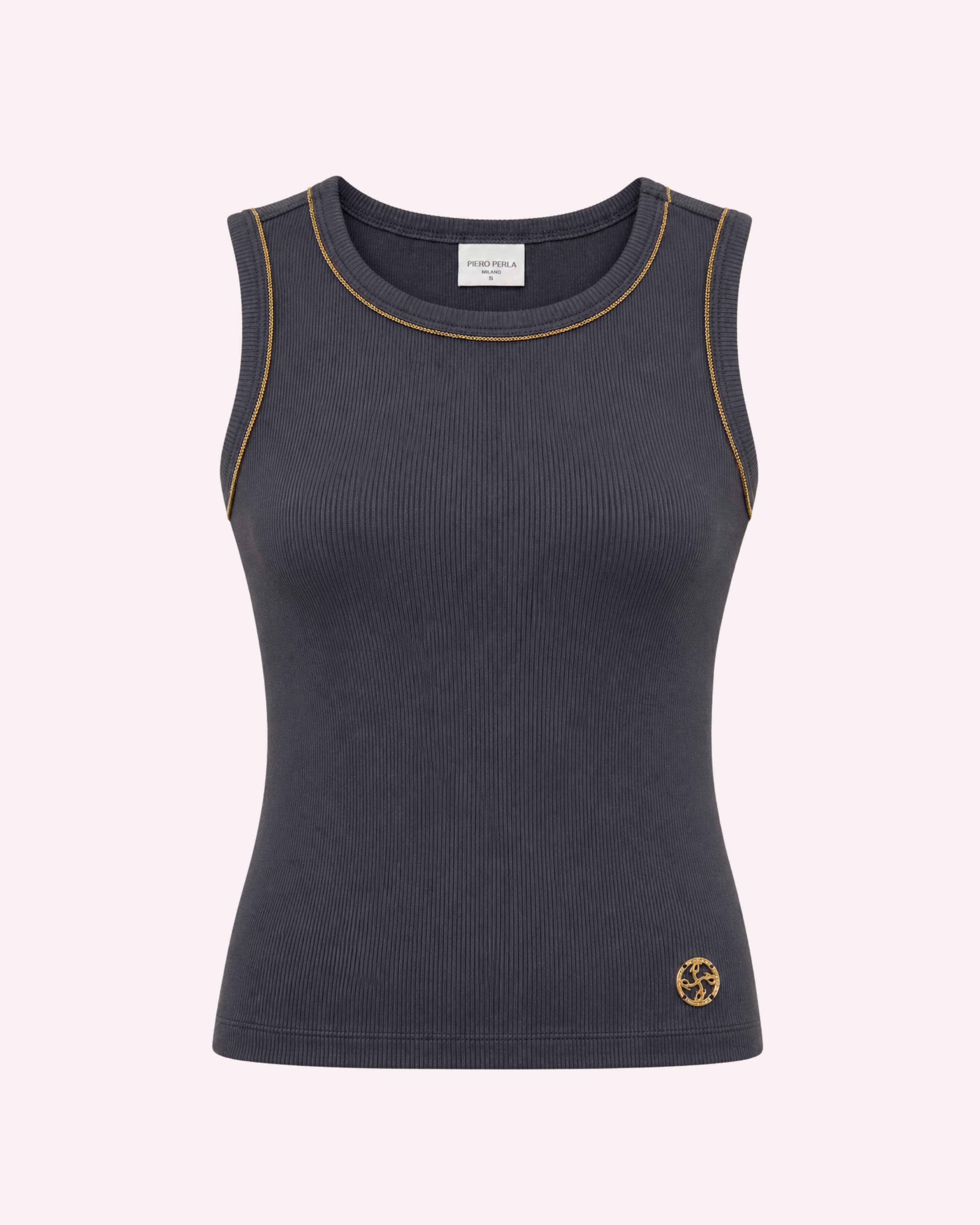 Kadın Bisiklet Yaka Metal Logo Detaylı Ekstra Slim Fit Atlet
