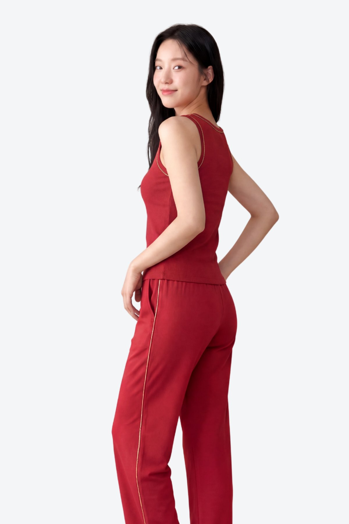 Kadın Bisiklet Yaka Metal Logo Detaylı Ekstra Slim Fit Atlet