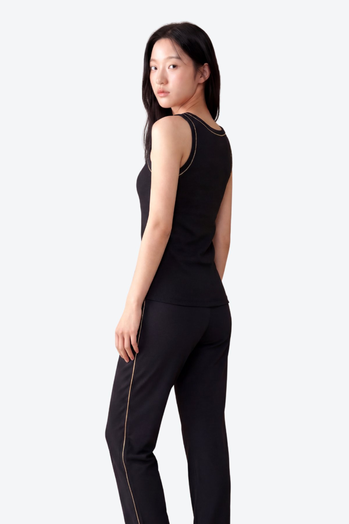 Kadın Bisiklet Yaka Metal Logo Detaylı Ekstra Slim Fit Atlet
