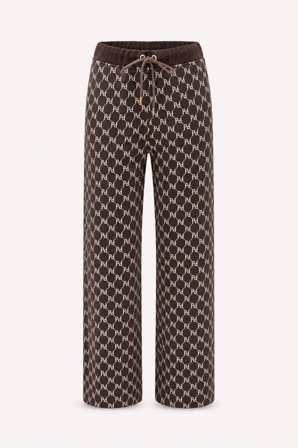 Kadın İmza Monogram Desen Detaylı Loose Fit Eşofman Altı