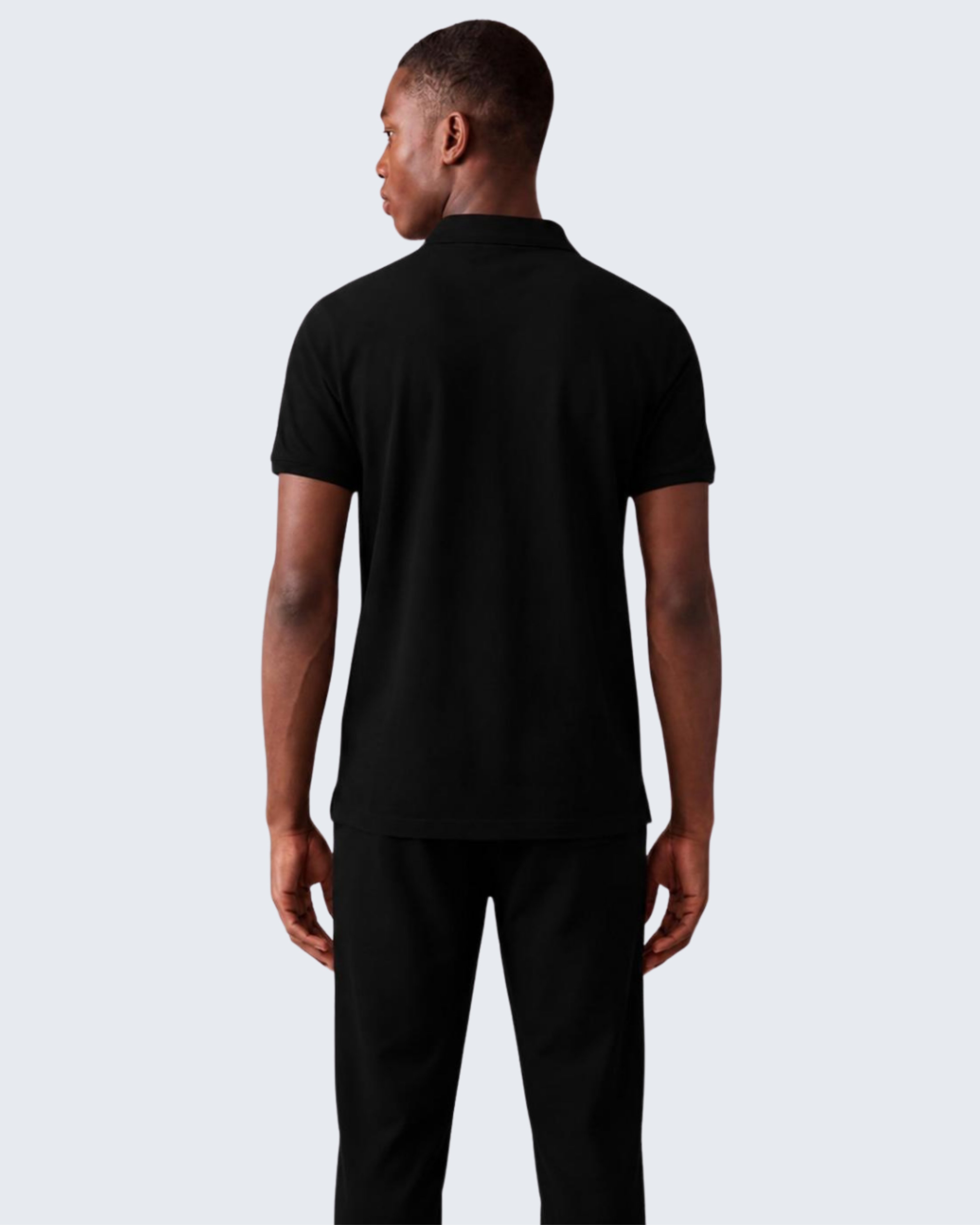 Kontür Jaguar Nakış Detaylı Slim Fit Erkek Polo Yaka Siyah T-Shirt