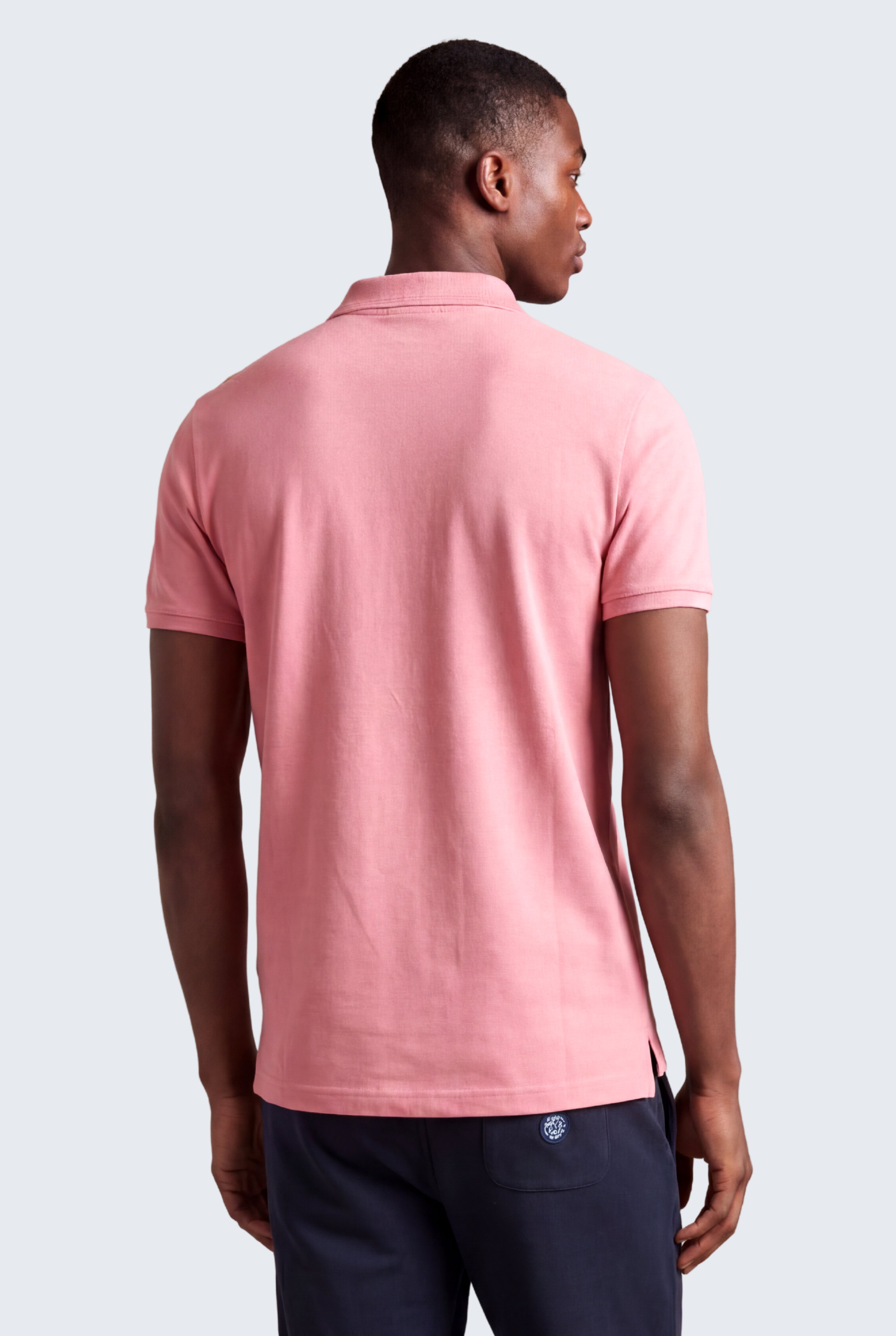 Kontür Jaguar Nakış Detaylı Slim Fit Erkek Polo Yaka Gül Kurusu T-Shirt
