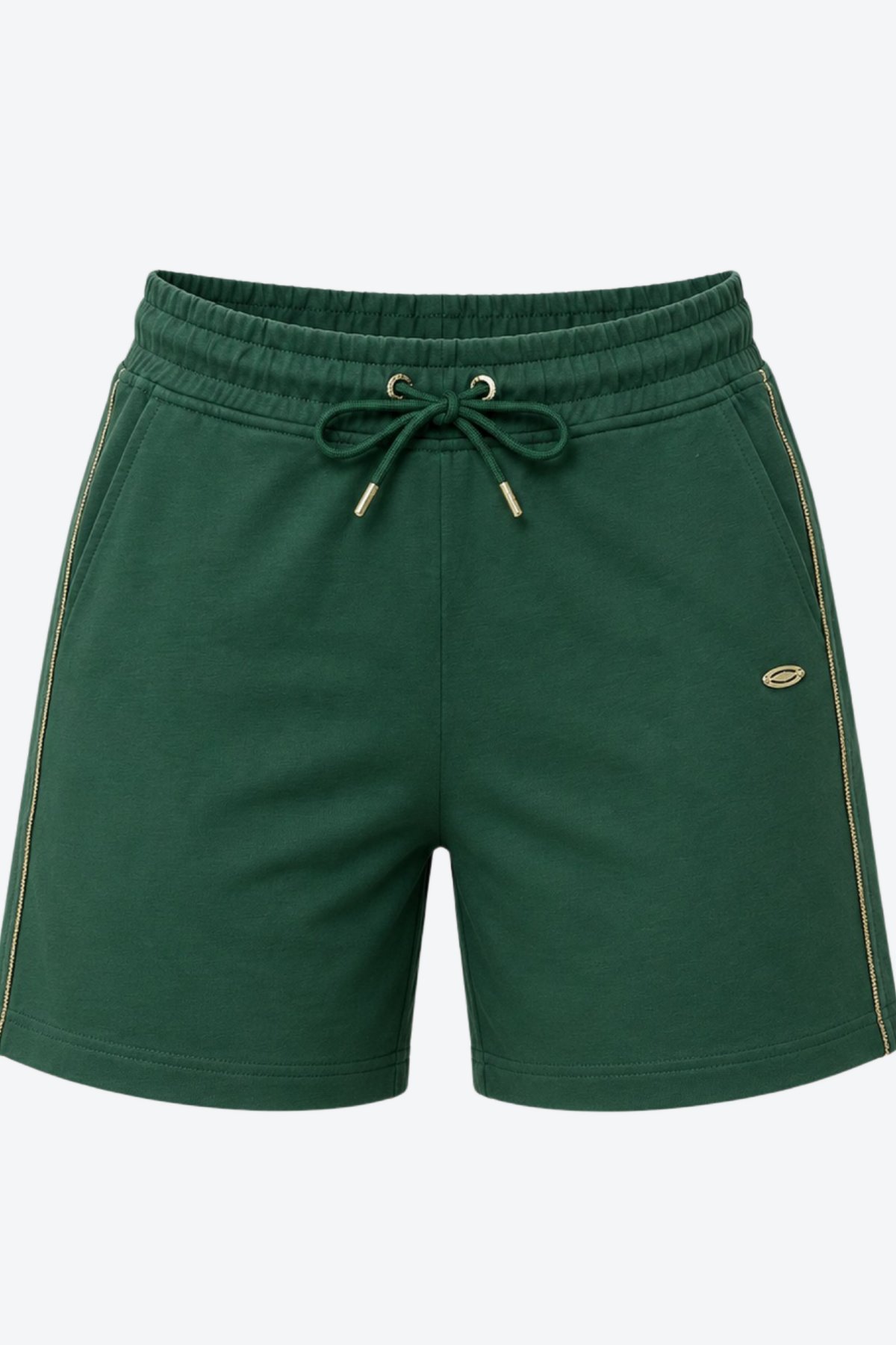 Metal Logo Detaylı Slim Fit Kadın Şort Bermuda