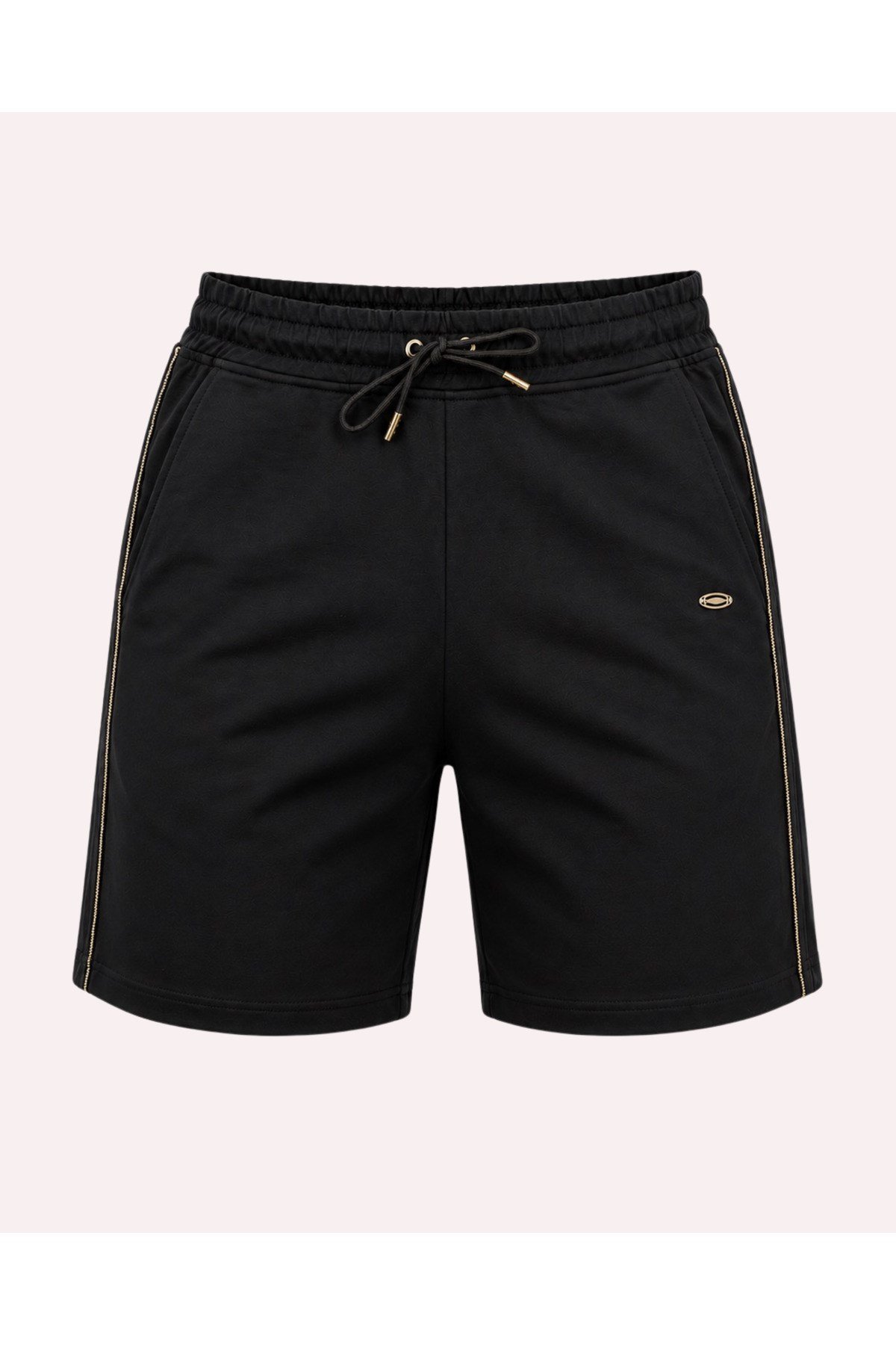 Metal Logo Detaylı Slim Fit Kadın Şort Bermuda