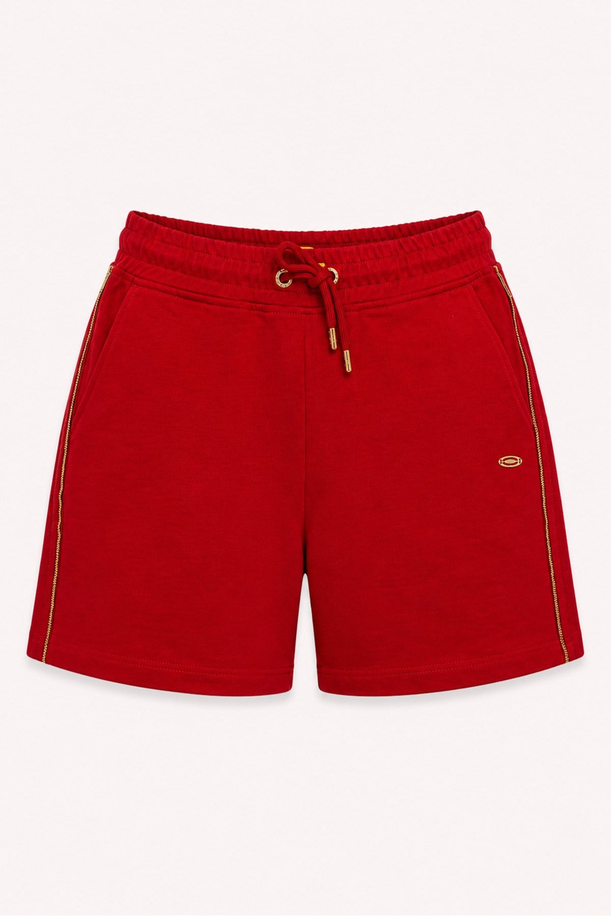 Metal Logo Detaylı Slim Fit Kadın Şort Bermuda