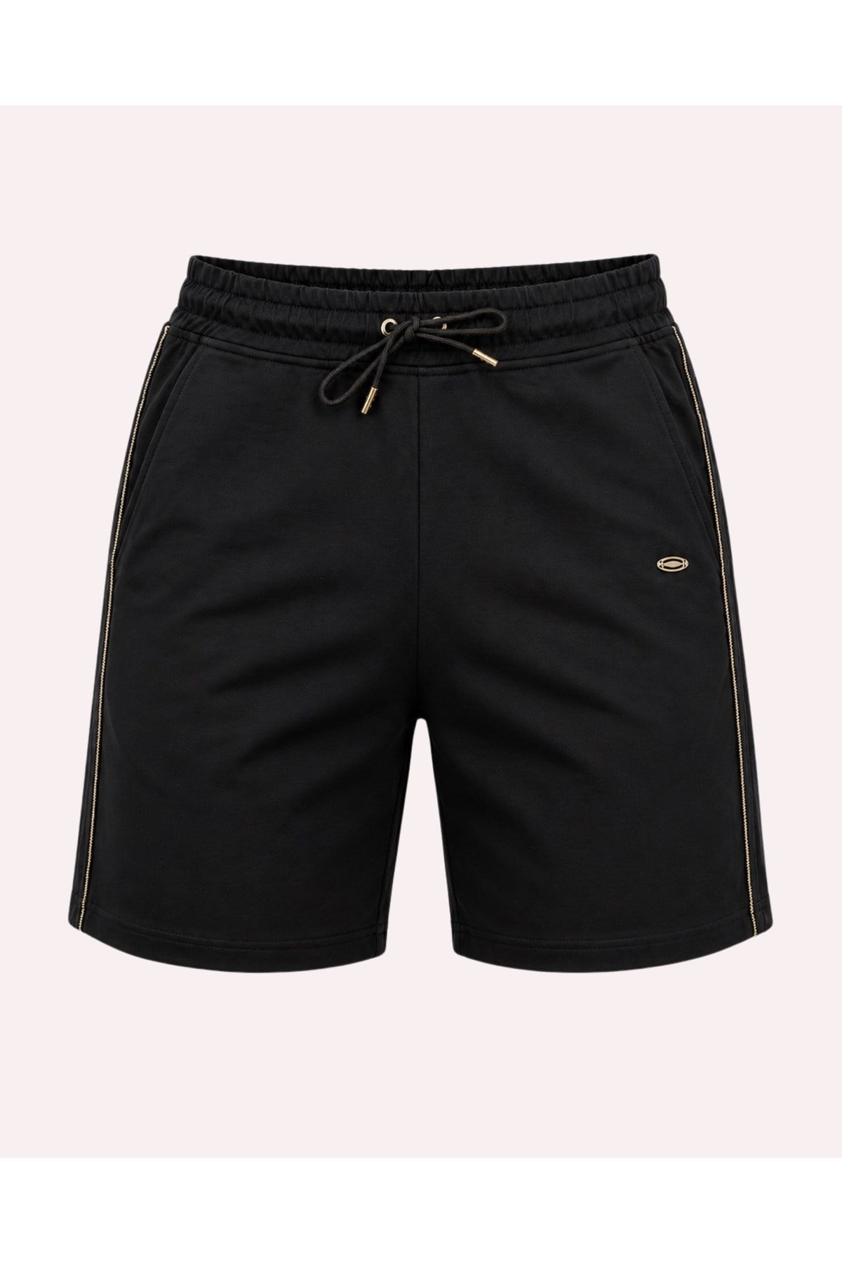 Metal Logo Detaylı Slim Fit Kadın Şort Bermuda