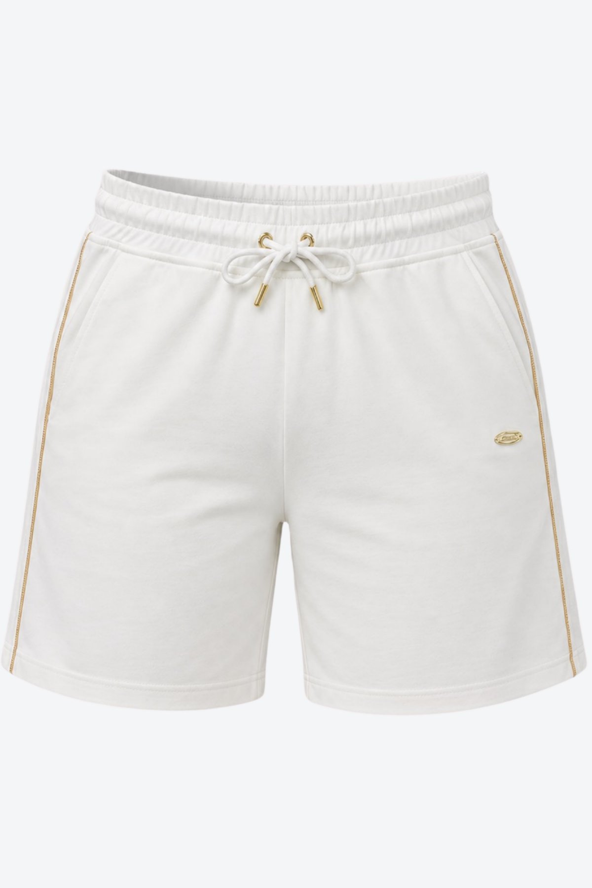 Metal Logo Detaylı Slim Fit Kadın Şort Bermuda