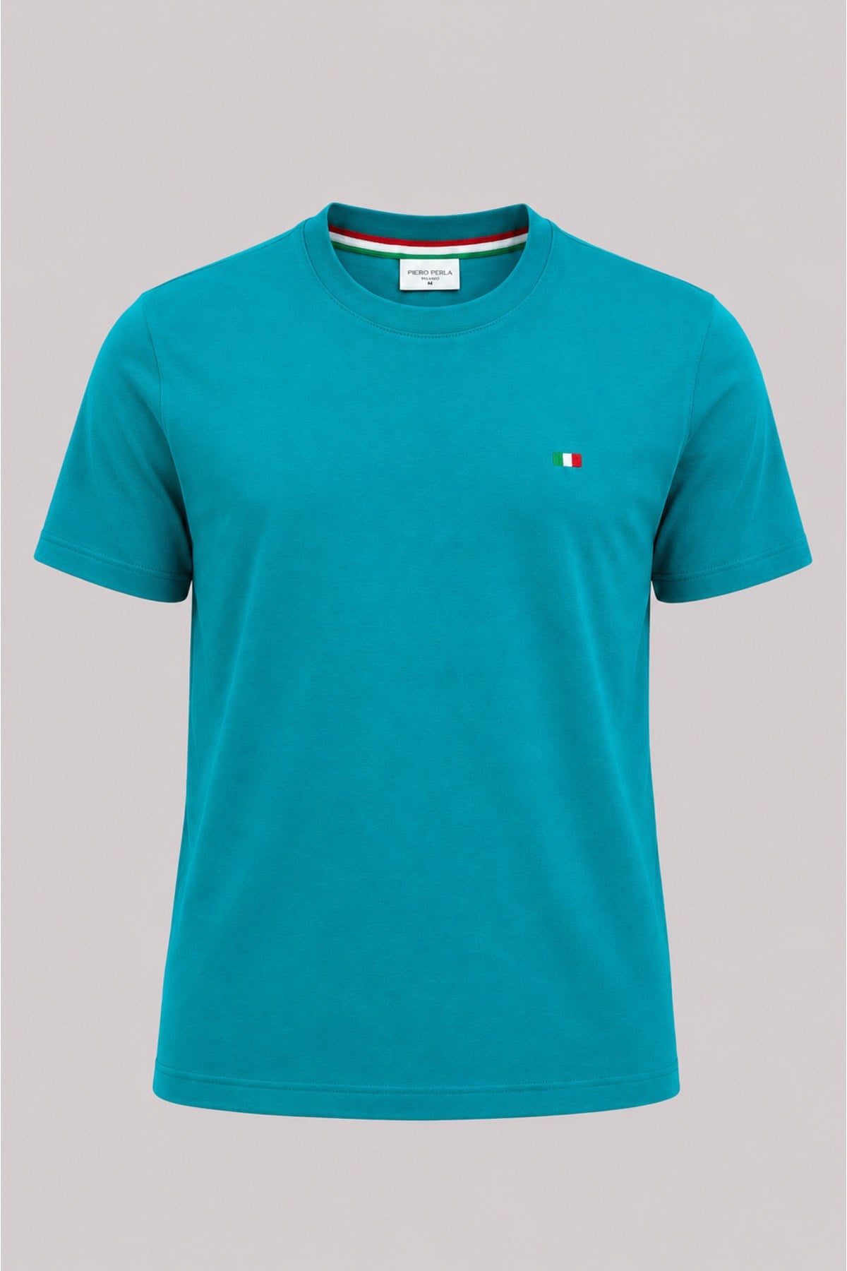 Nakış Detaylı Regular Fit Erkek Bisiklet Yaka T-Shirt