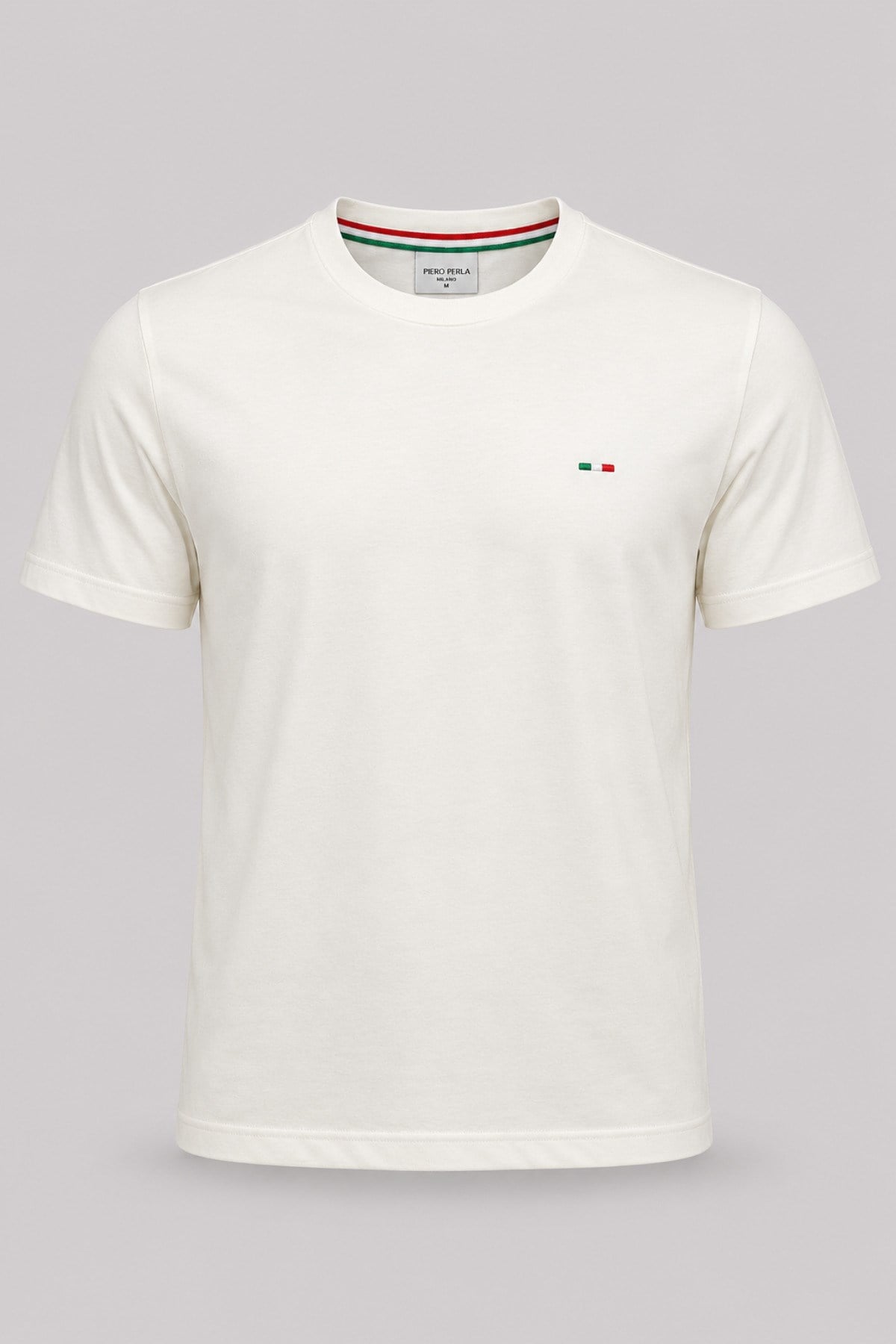 Nakış Detaylı Regular Fit Erkek Bisiklet Yaka T-Shirt
