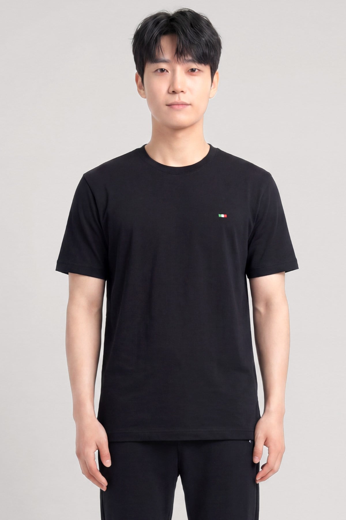 Nakış Detaylı Regular Fit Erkek Bisiklet Yaka T-Shirt