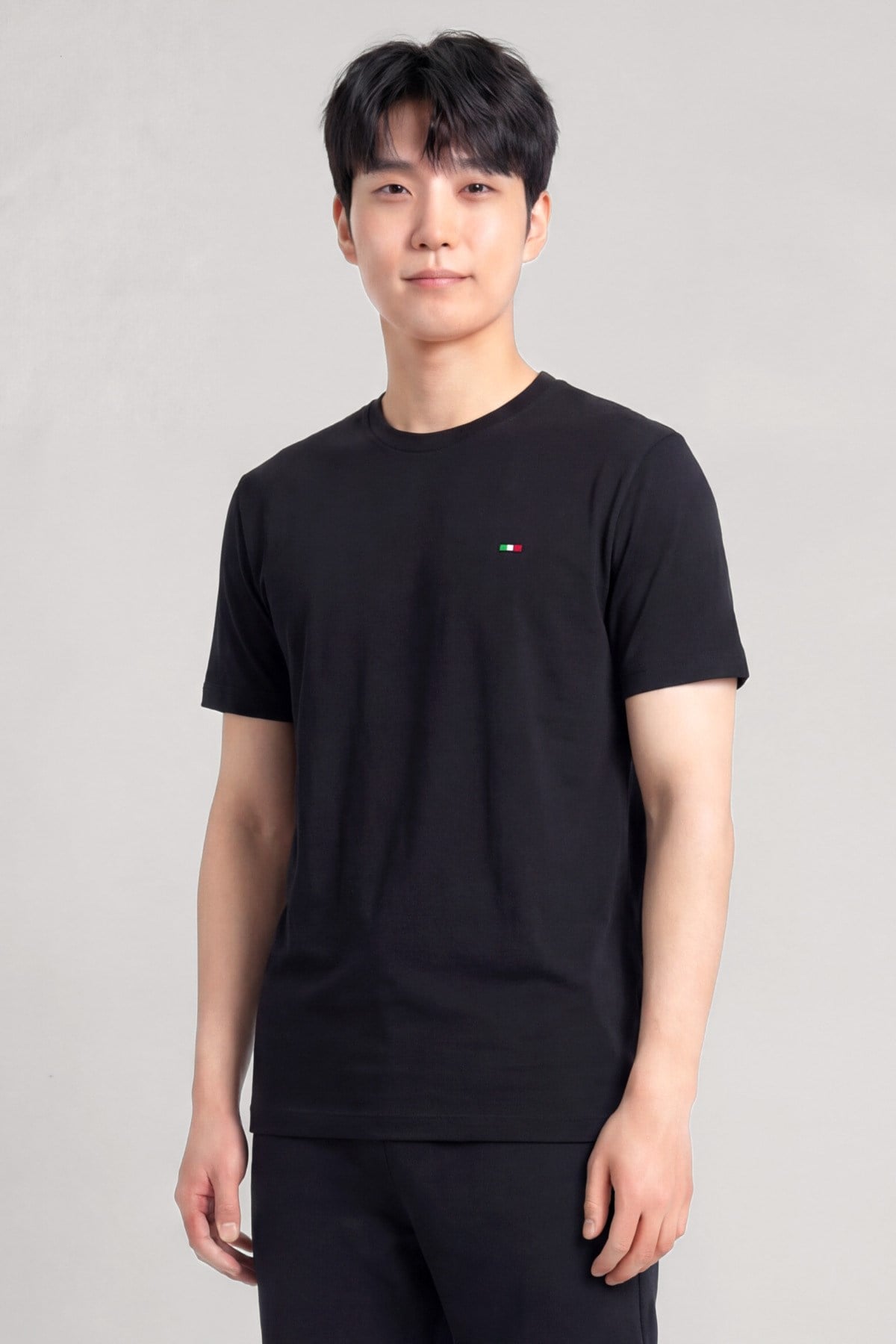 Nakış Detaylı Regular Fit Erkek Bisiklet Yaka T-Shirt