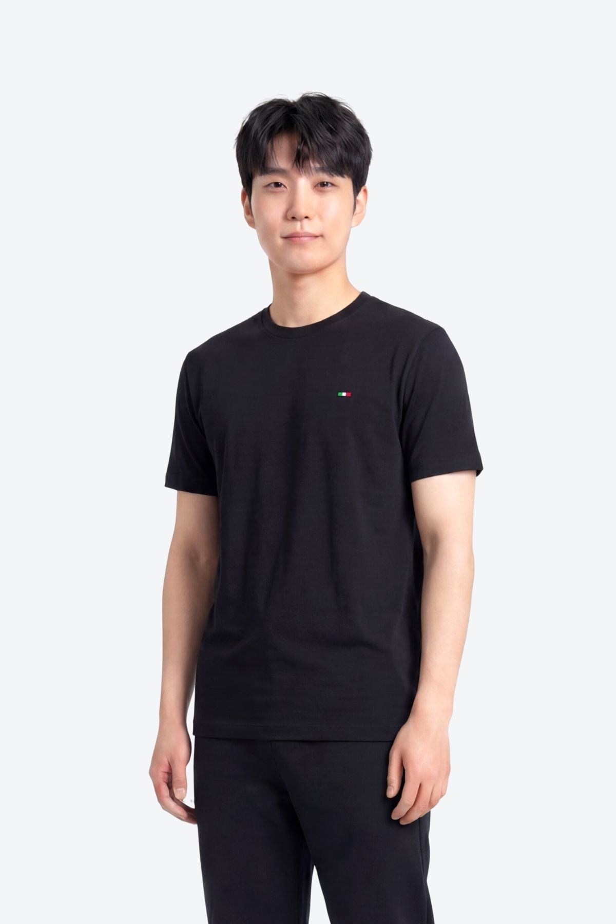 Nakış Detaylı Regular Fit Erkek Bisiklet Yaka T-Shirt