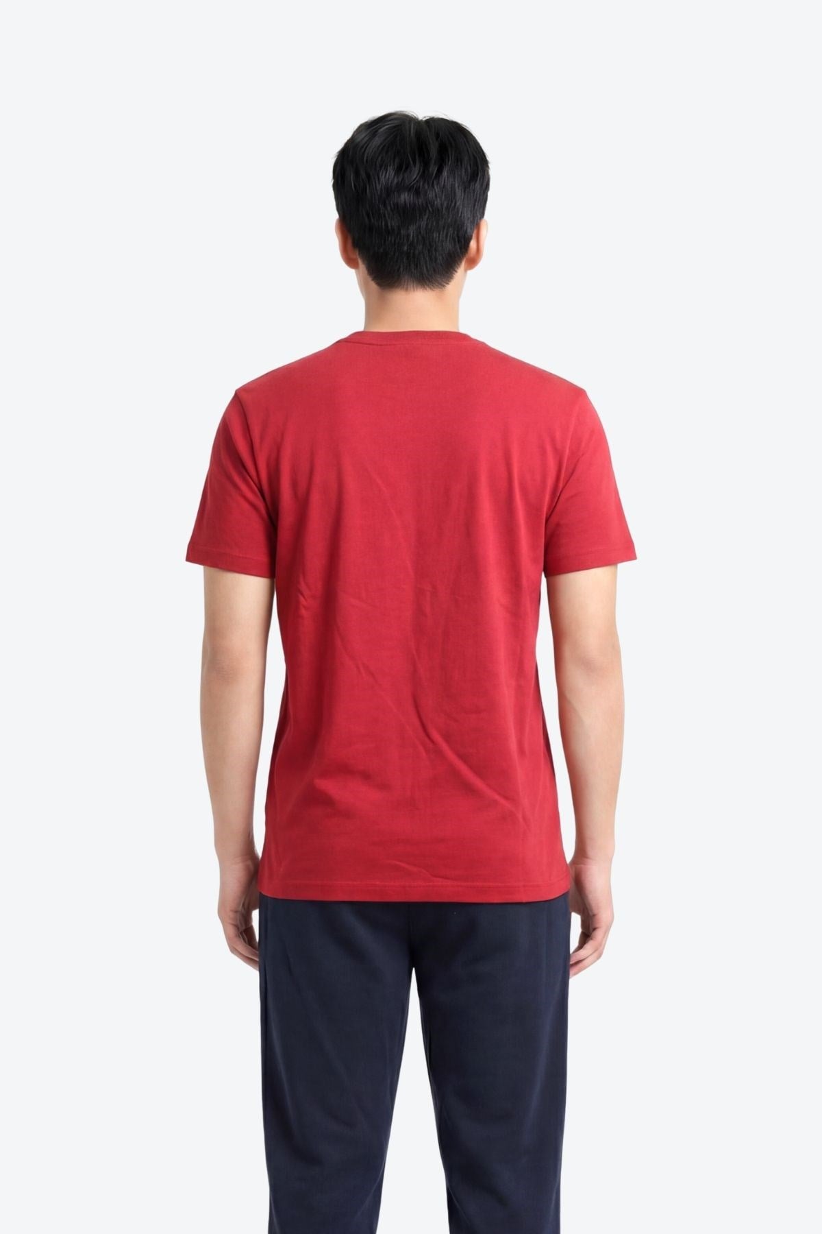 Nakış Detaylı Regular Fit Erkek Bisiklet Yaka T-Shirt