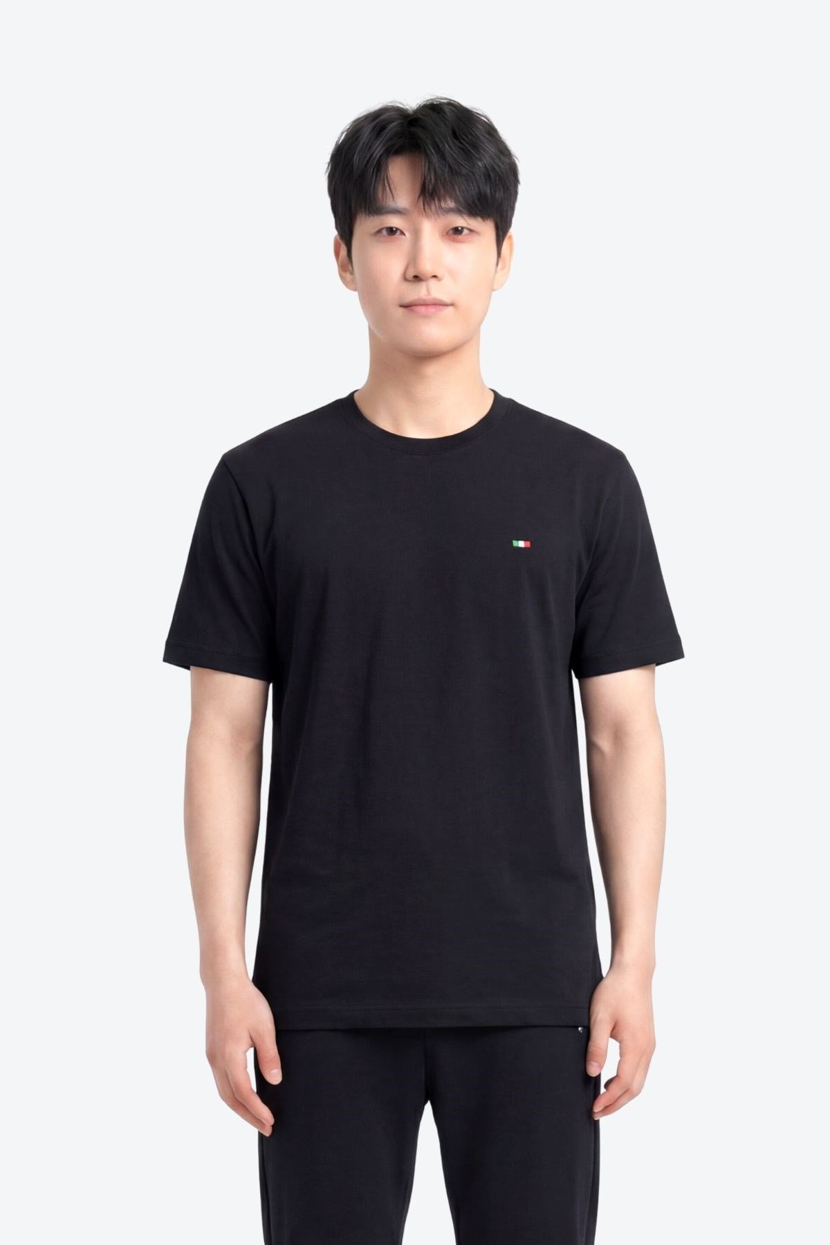 Nakış Detaylı Regular Fit Erkek Bisiklet Yaka T-Shirt