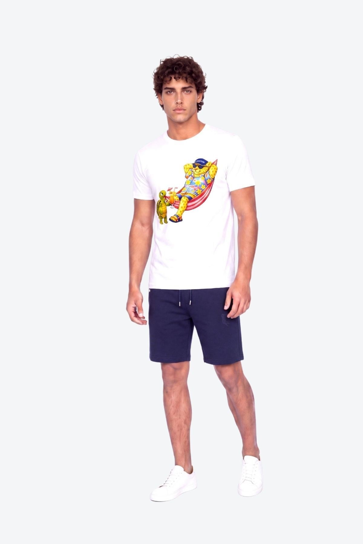 Perla Sport Detaylı Regular Fit Erkek Şort Bermuda