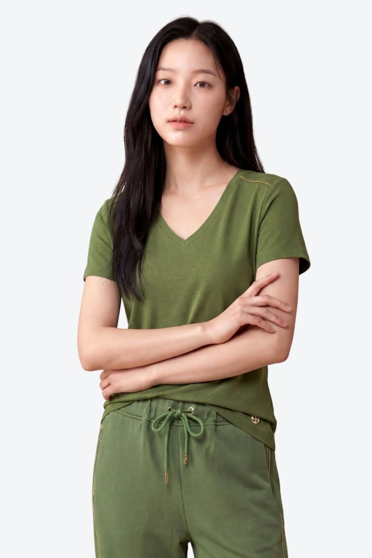 Zincir Şerit Detaylı Loose Fit Kadın Eşofman Altı