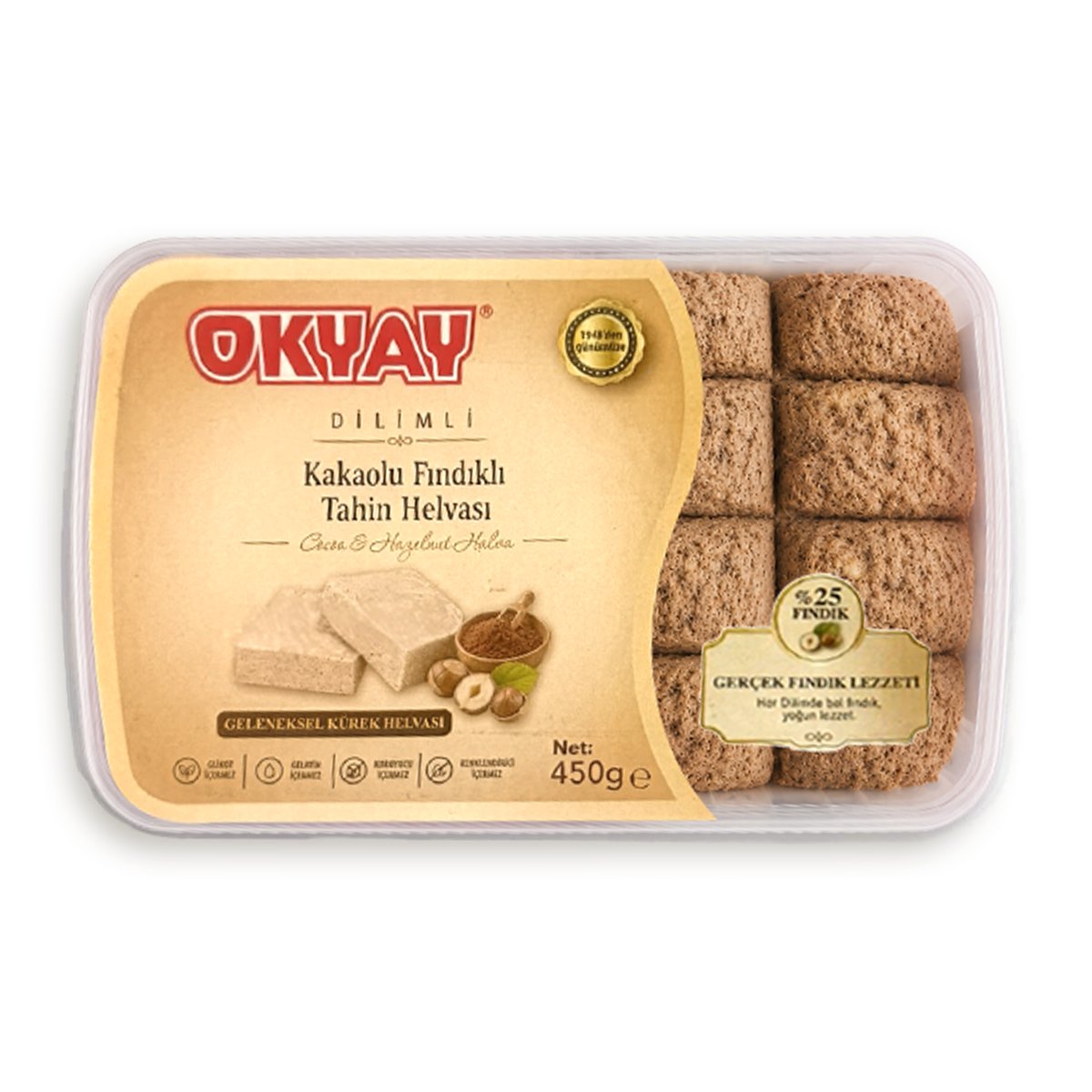 Dilimli Kakaolu Fındıklı Tahin Helvası