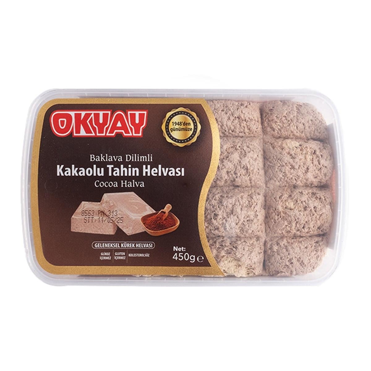 Plastik Baklava Dilimli Kakaolu Helva 450 Gr